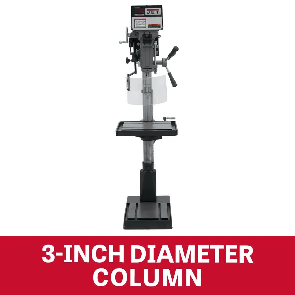 15" Vari. Speed Floor Model Drill Press, 1HP, 230/460V(J-A5818)