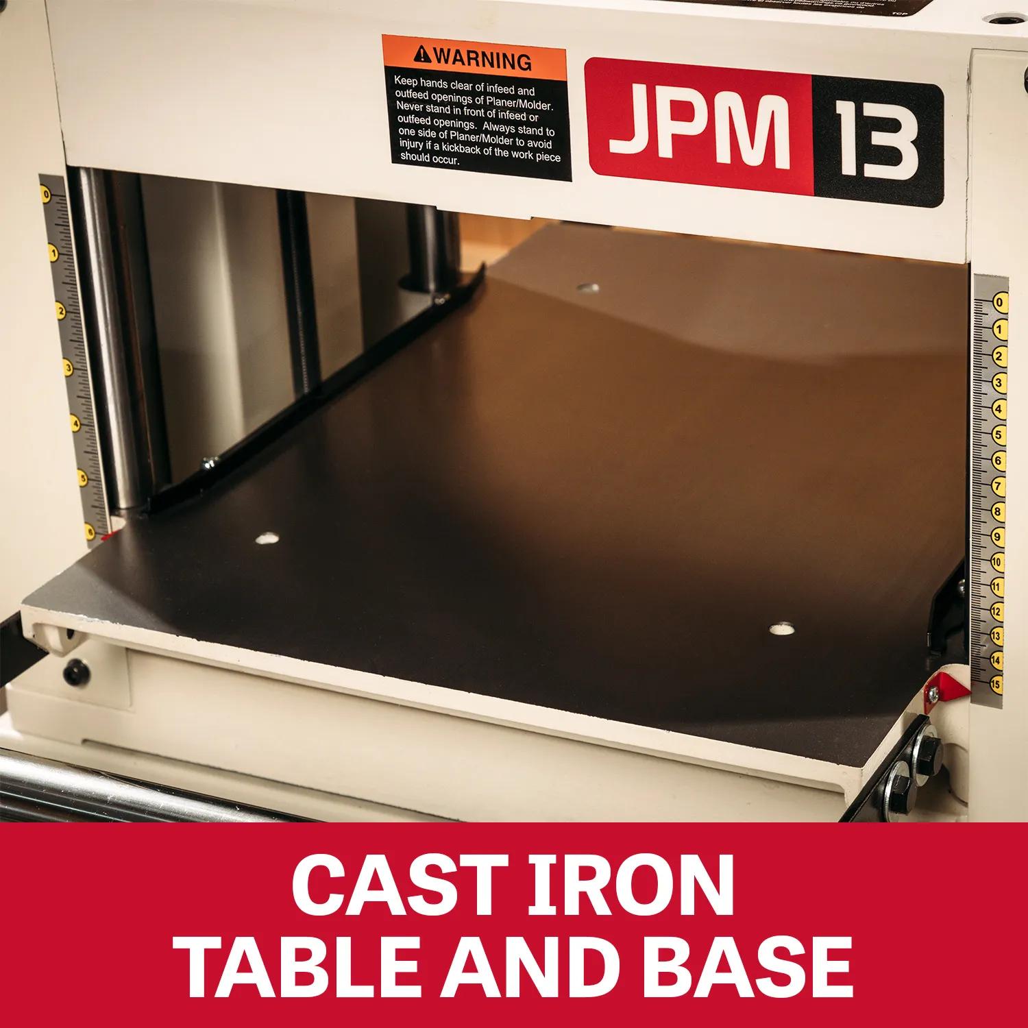 13" Closed Stand Planer / Molder, 1-1/2HP, 115/230V 1PH(JPM-13CS)