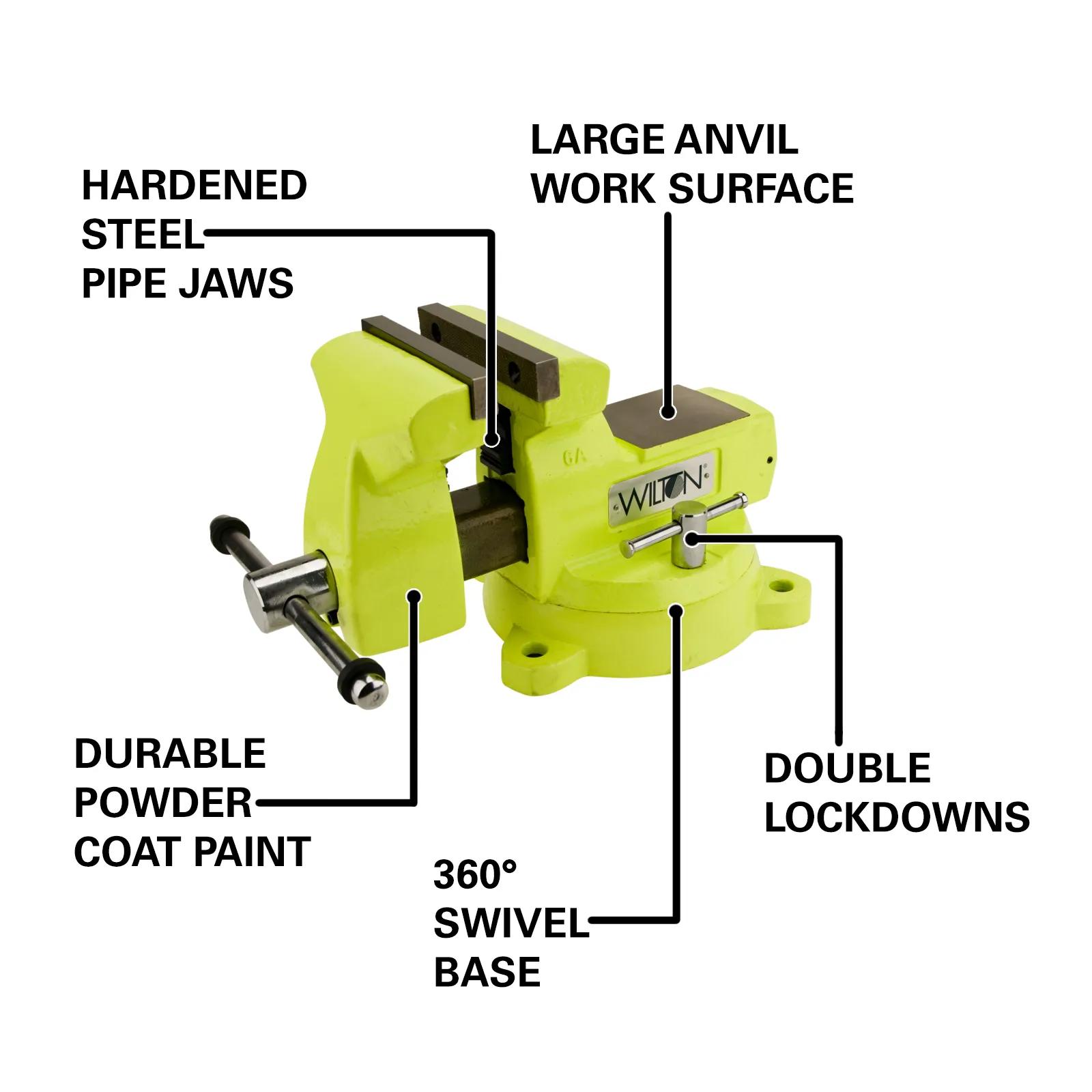 5 in. High-Visibility Safety Vise with Swivel Base
