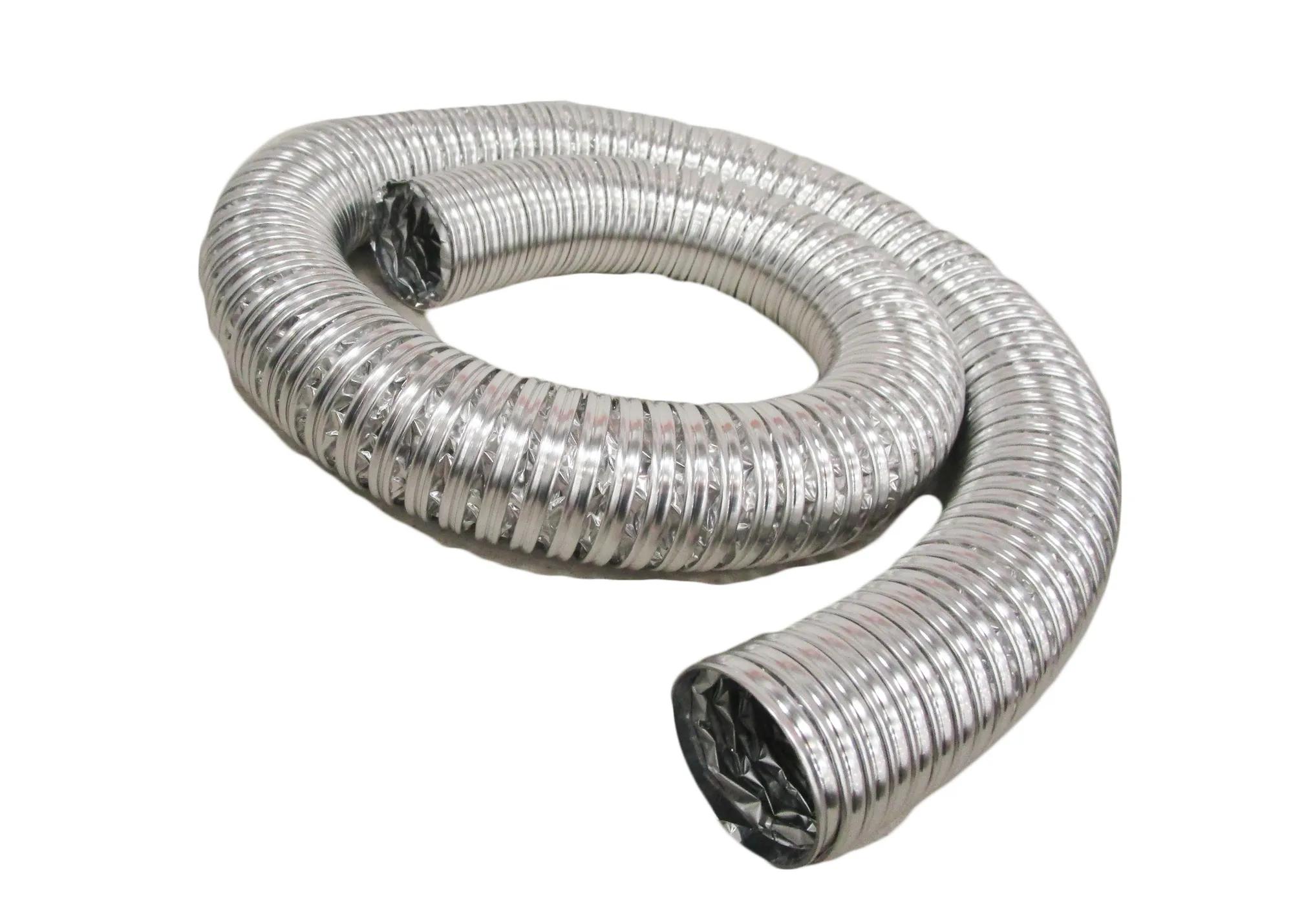 Heat Resistant Dust Collection Hose, 2 in dia x 8 ft length, max 130 degrees