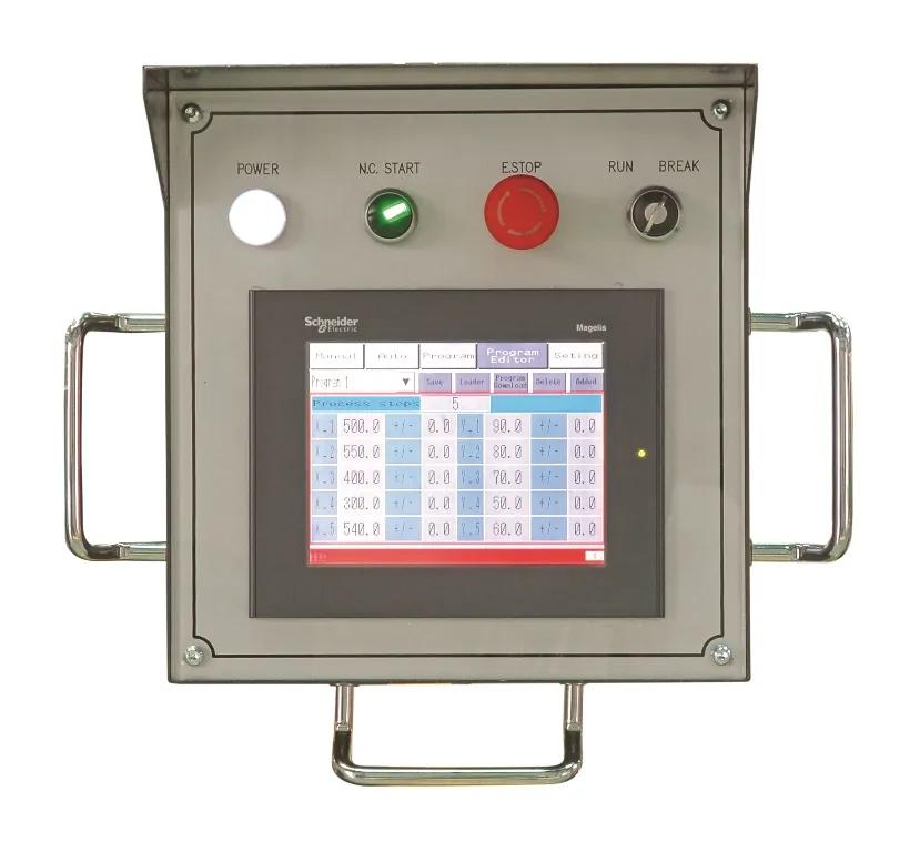 Numerically controlled back gauge lets you control the distance between bends efficiently and reduces human error