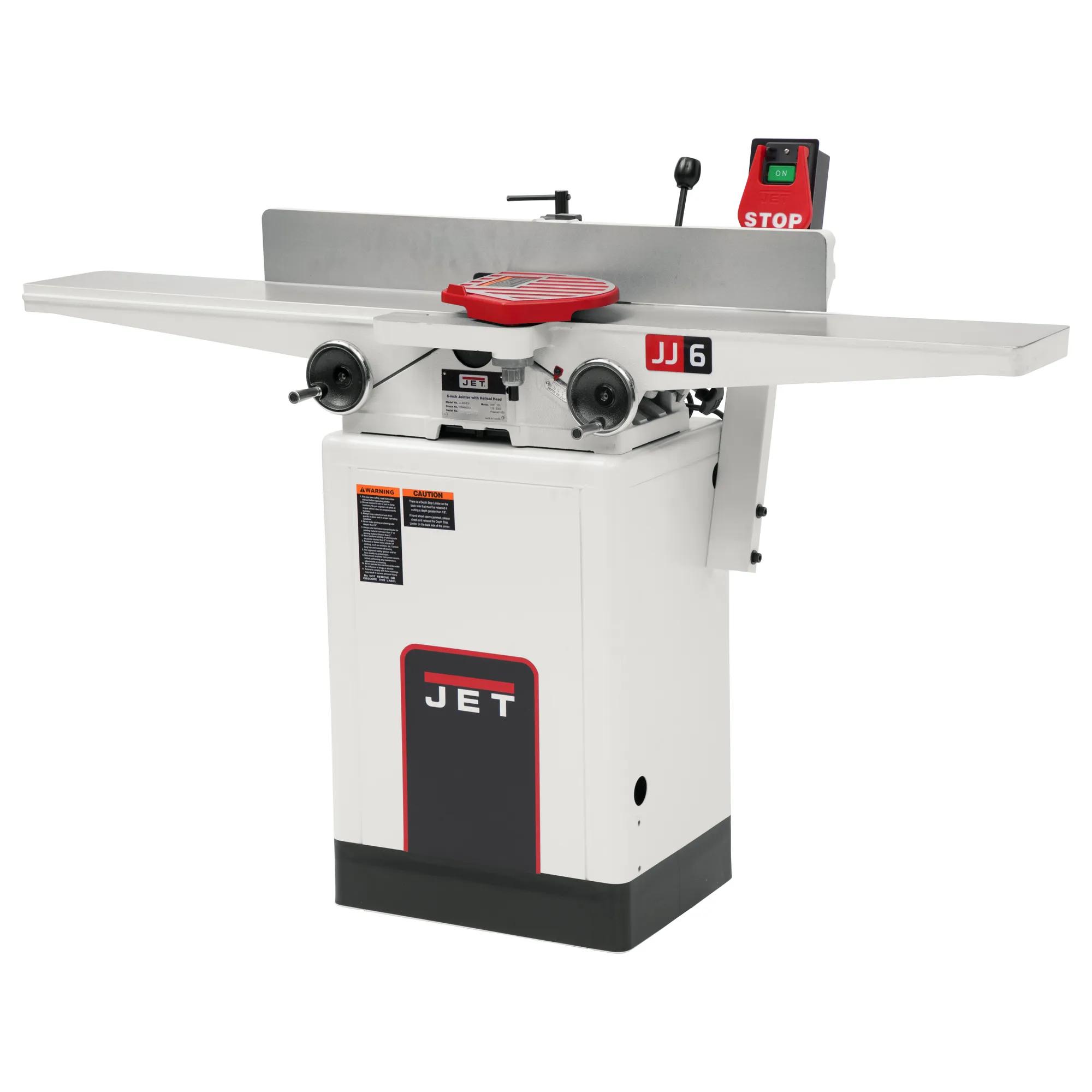 6" Long Bed Wood Jointer w/ Helical Head Kit, 1HP, 115/230V 1PH(JJ-6HHDX)
