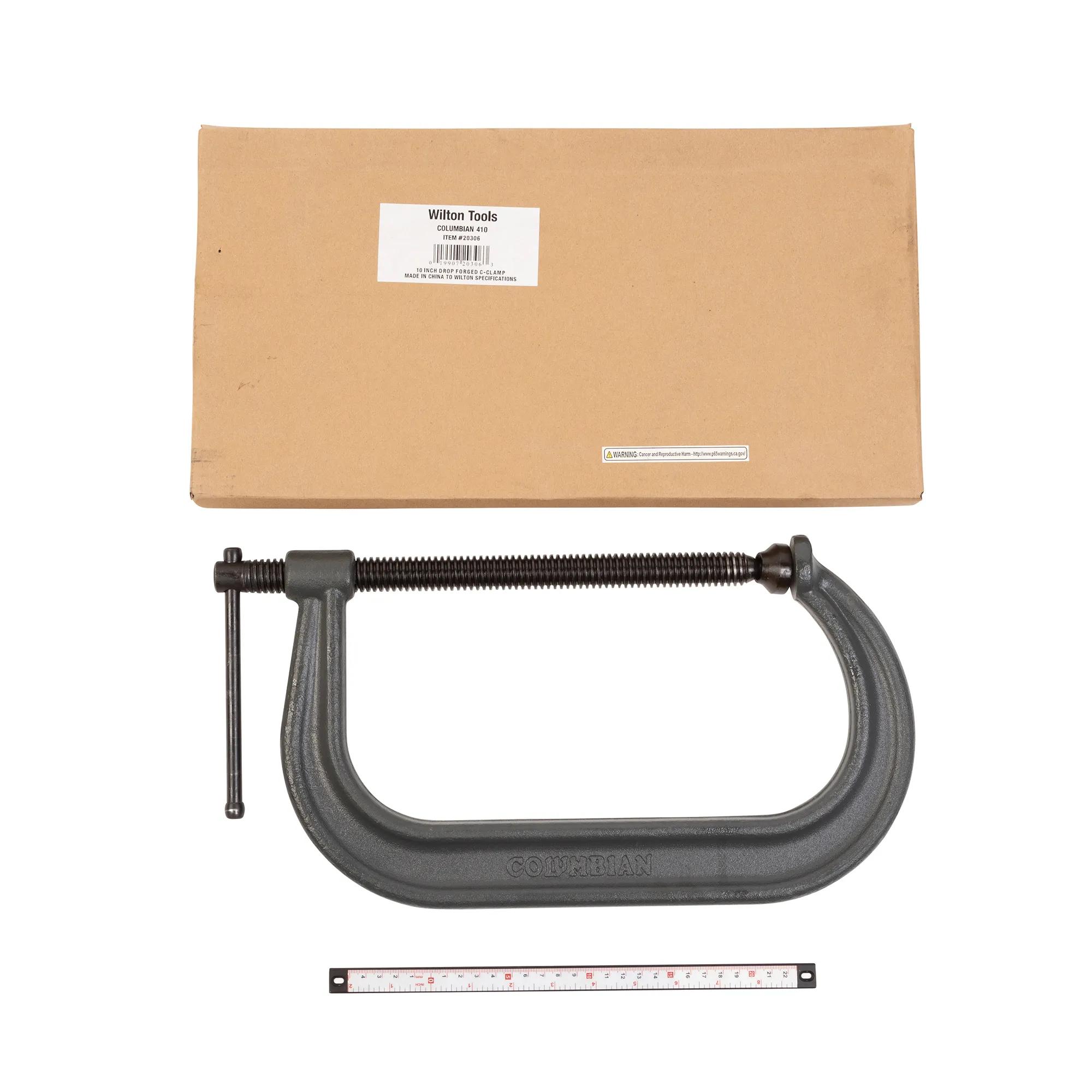 400 Series C-Clamp, 0 - 10 in. Opening Capacity, 5-3/8 in.  Throat Depth (H410)