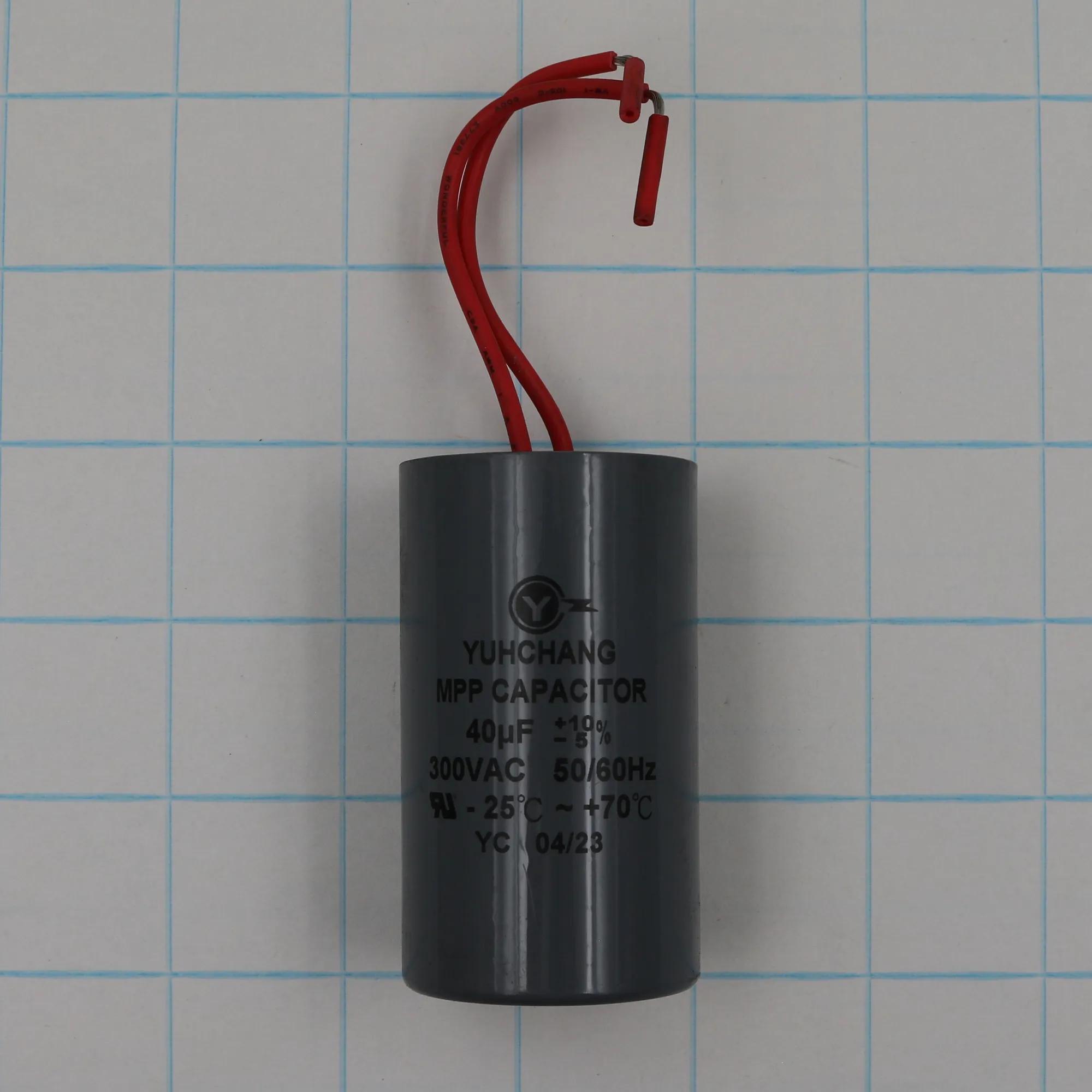 Run Capacitor 40UF 250vac 1.5x2.5 for JTAS-10DX (C-040250)