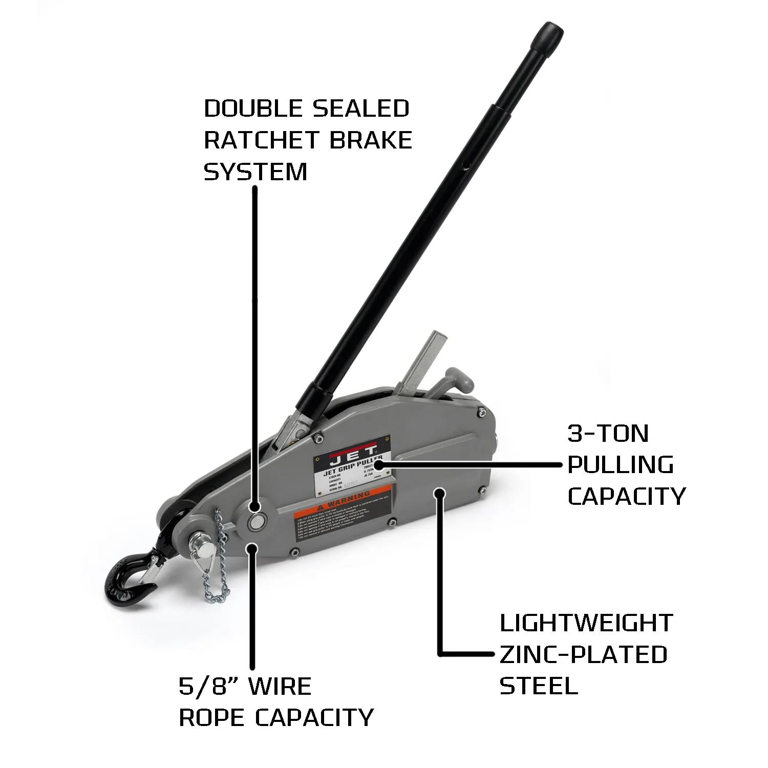 3 Ton, Grip Puller w/ Cable(JG-300A)