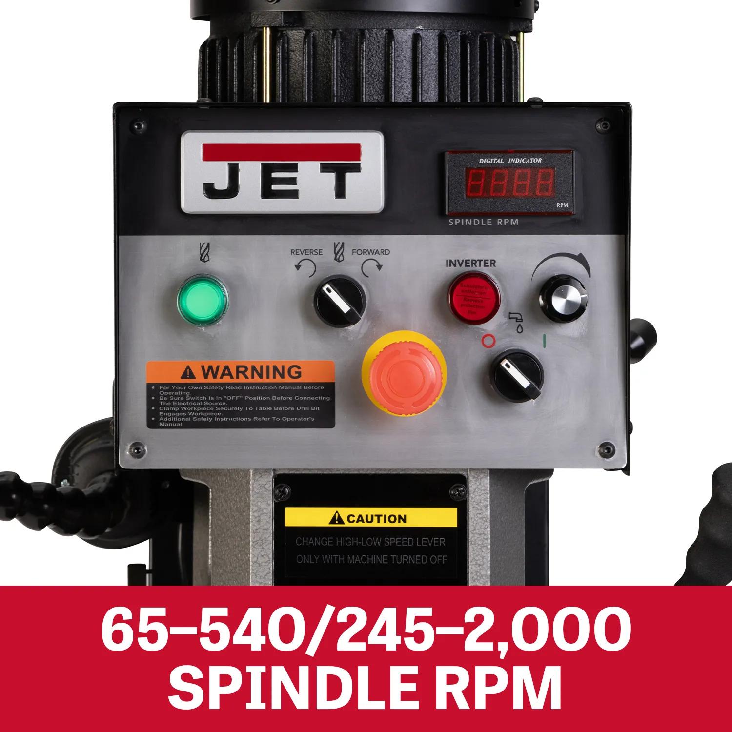 1-1/2" Drilling Capacity, 2HP, 230V 3PH(JDP-20EVS-110)