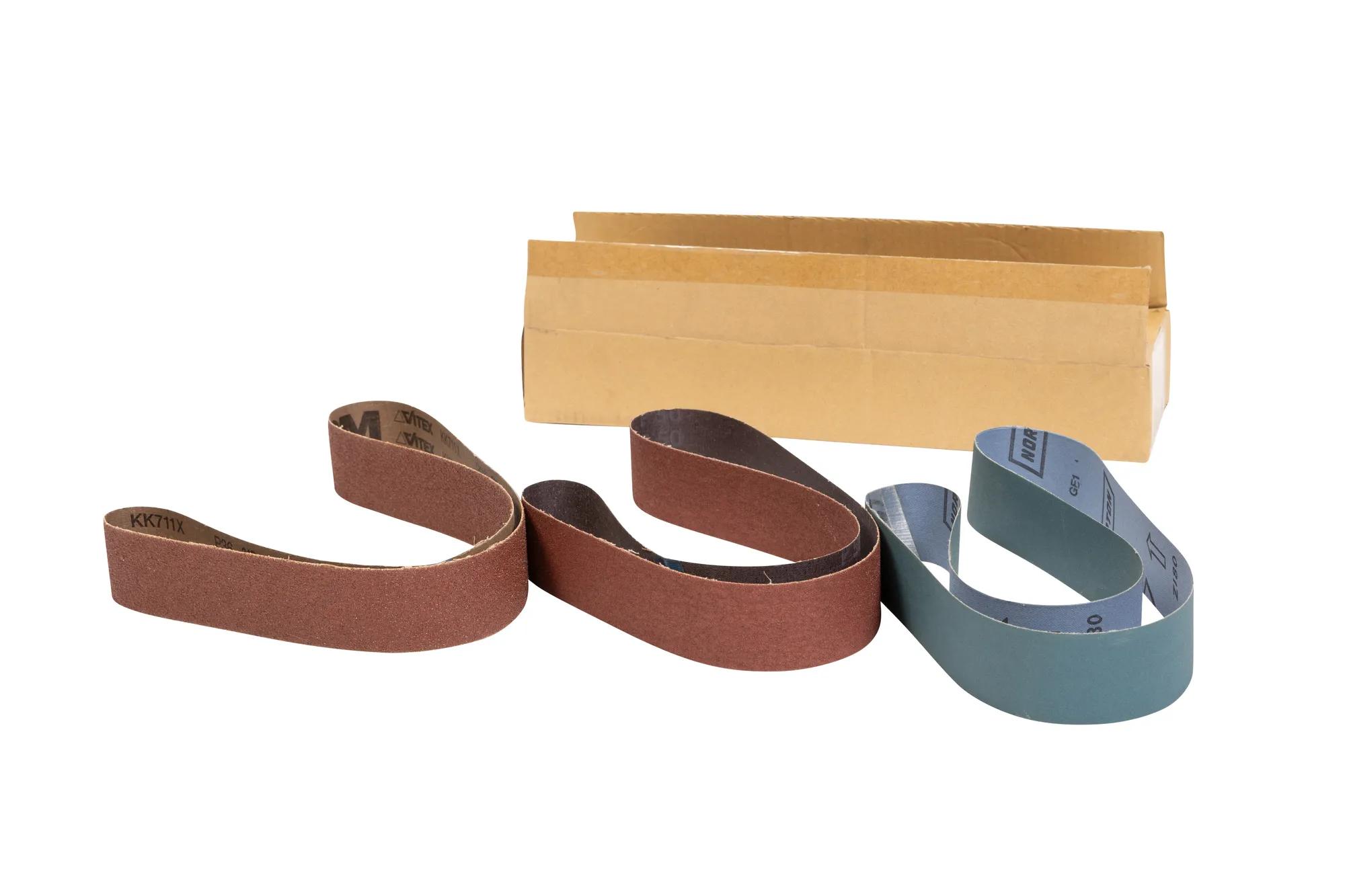 Sanding Belts, 2" x 48", 36/50G Aluminum Oxide & 180G Zirconium (3-Pack)