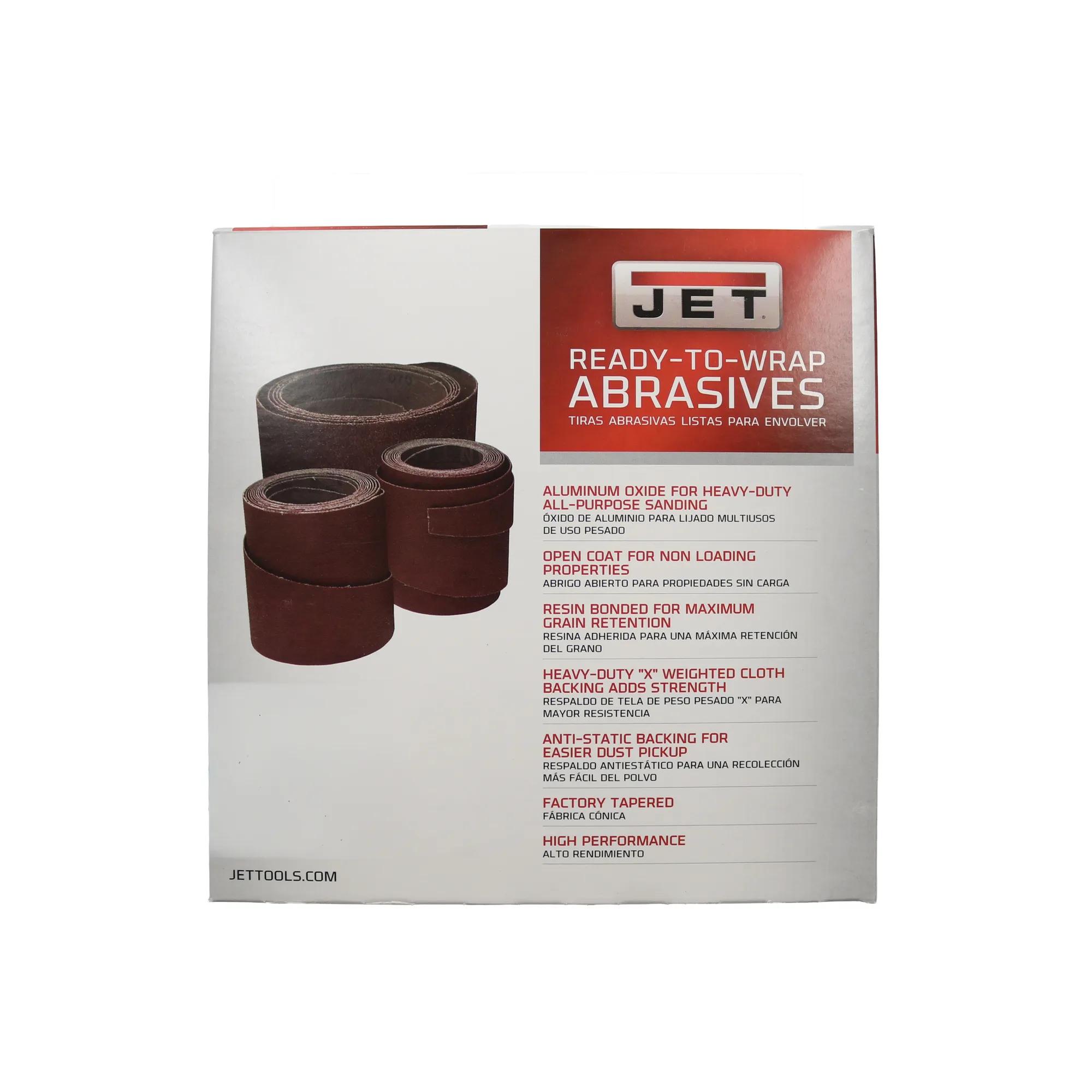 Ready-to-Wrap Abrasive Sandpaper, 22 in, 220 Grit, Pack of 3