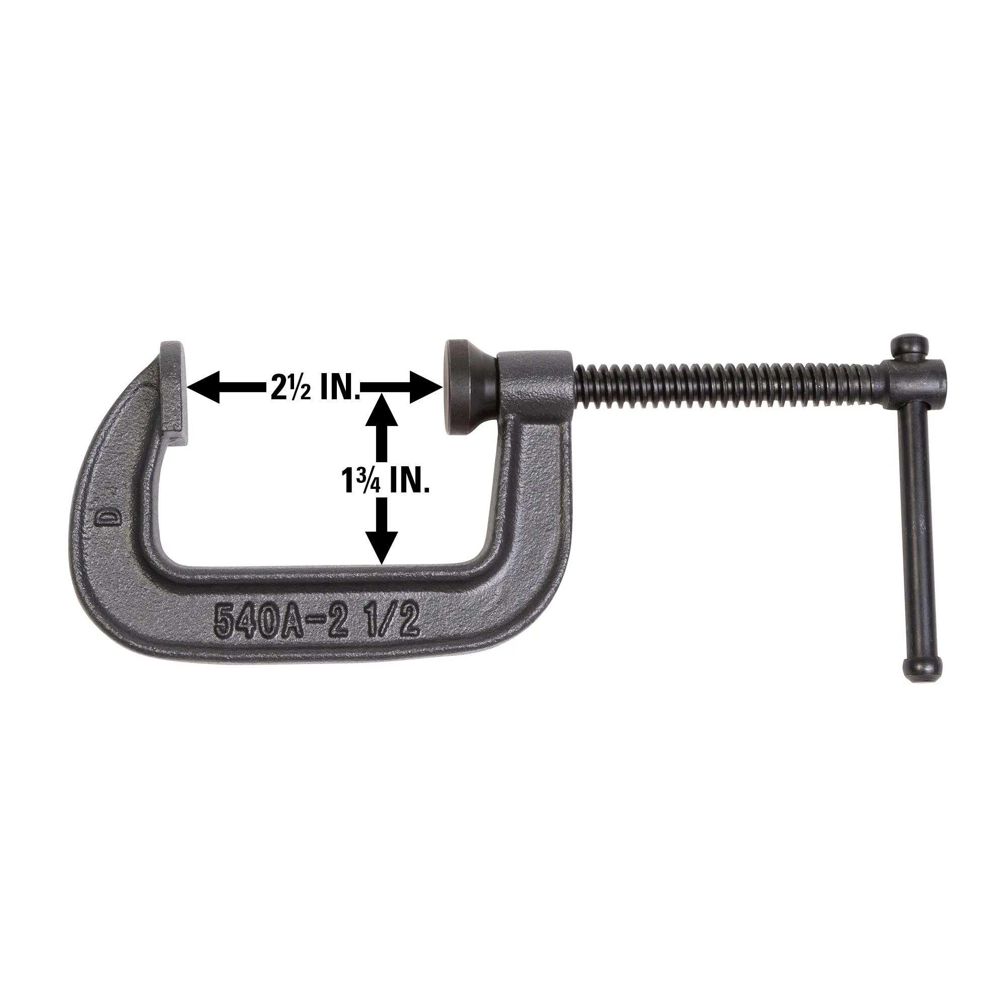 540A Series C-Clamp 0 - 2-1/2 in. Opening Capacity