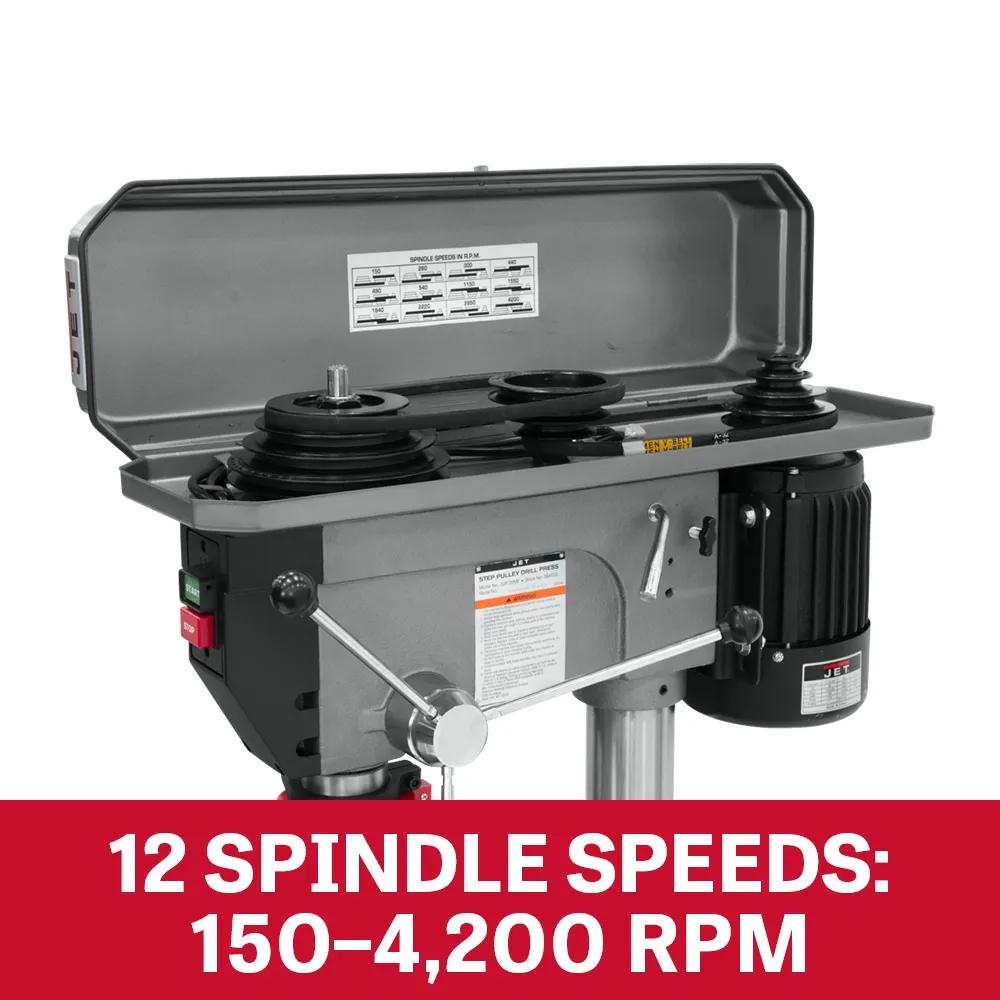 20" Floor Drill Press, 1.5HP, 115/230V 1PH(JDP-20MF)
