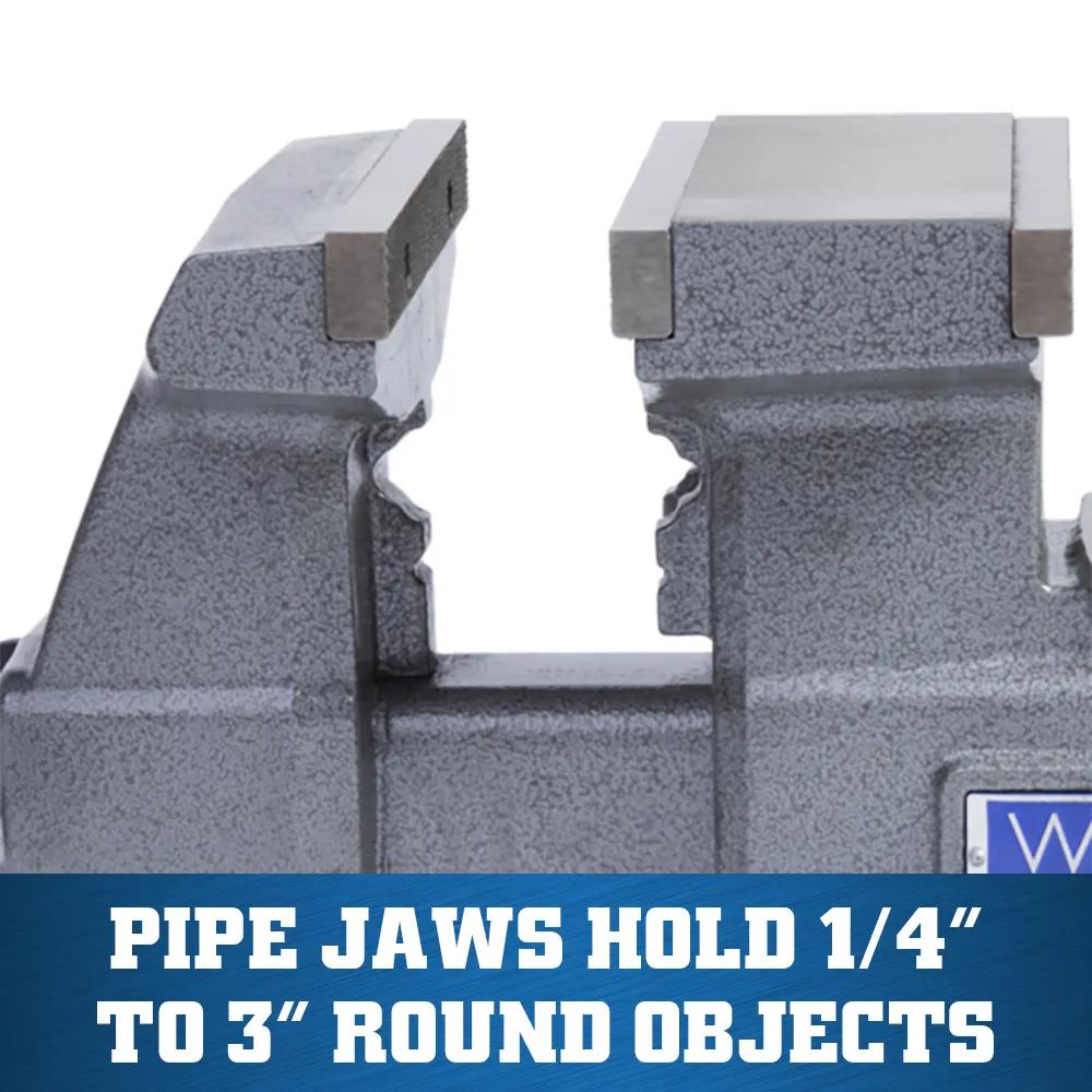 6-1/2 in. Reversible Bench Vise with 360-Degree Swivel Base
