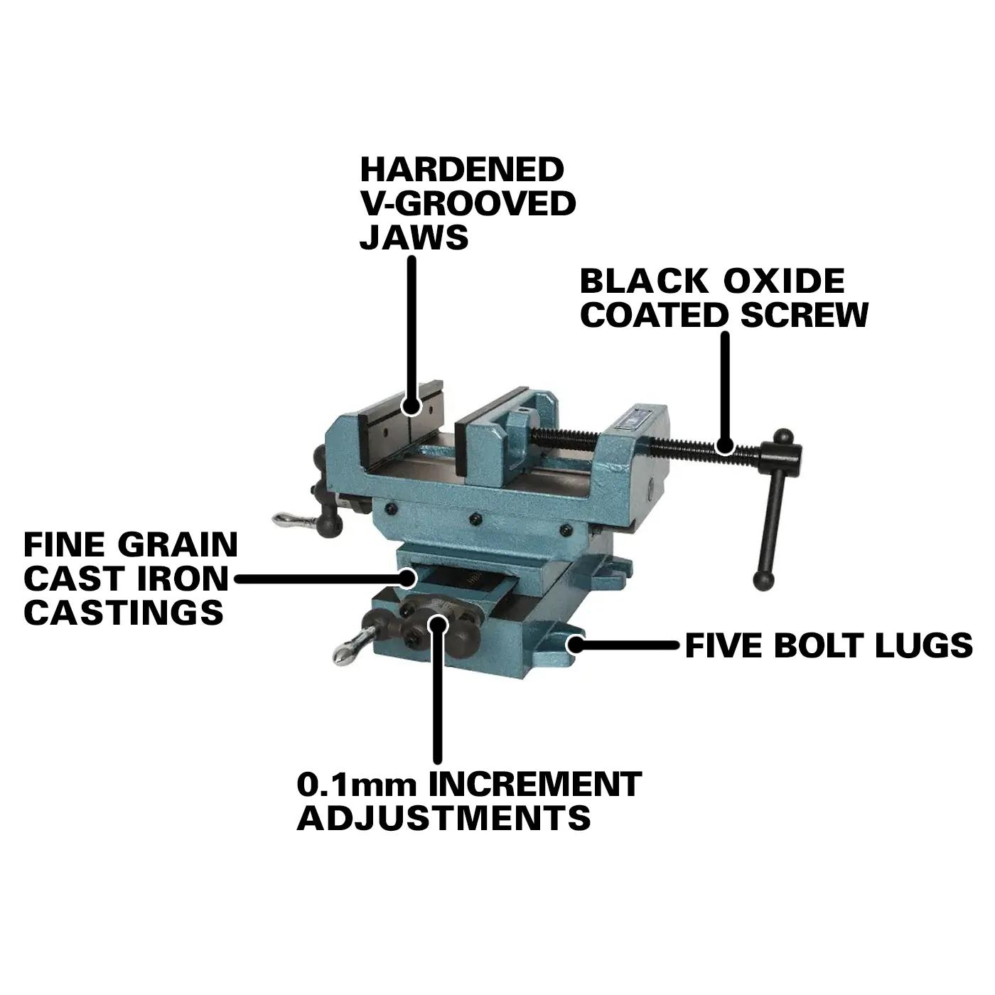 6 in.  Cross Slide Drill Press Vise