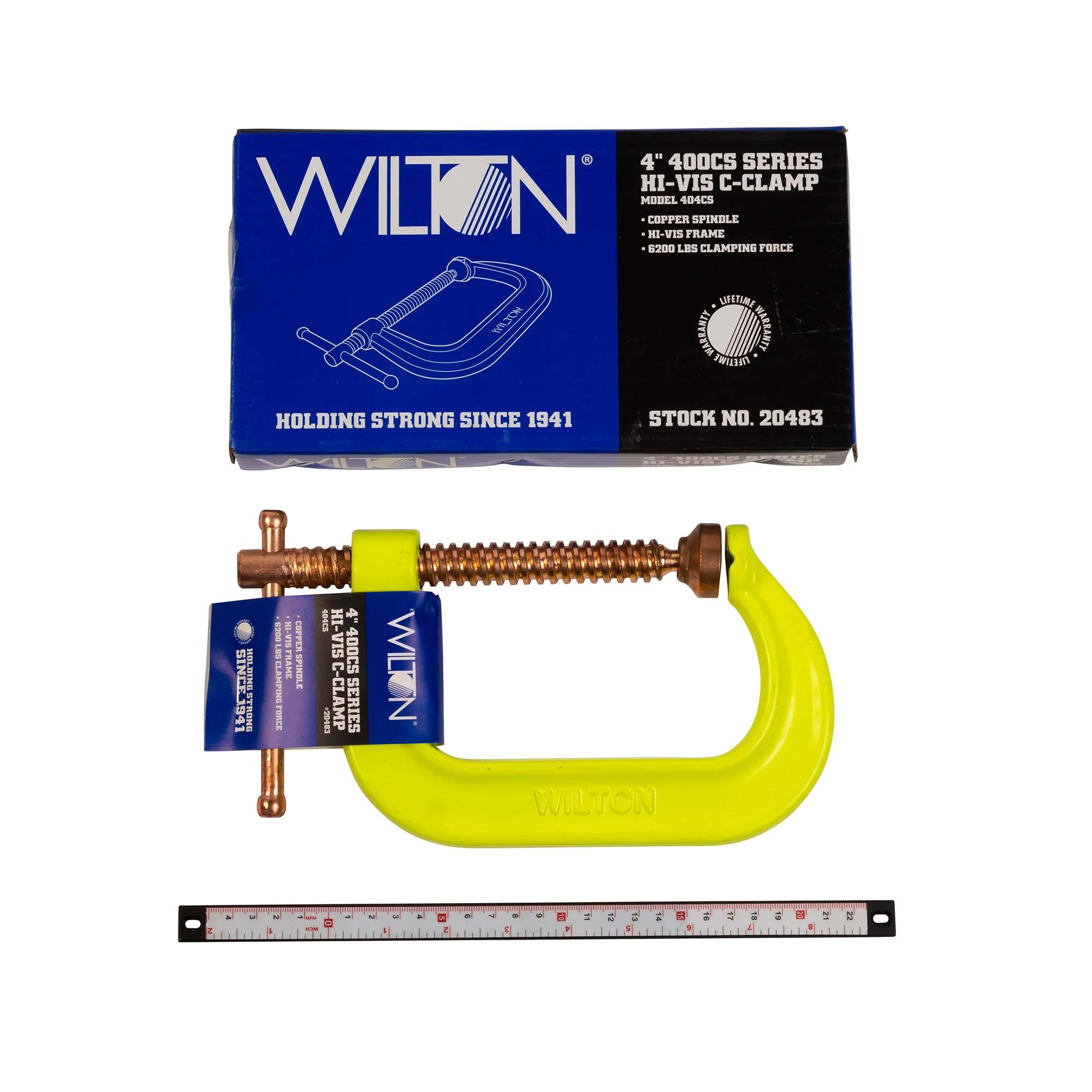 Spark-Duty Drop Forged Hi-Vis C-Clamp 0 - 4-1/4 in. Opening Capacity, 3-1/4 in.  Throat Depth