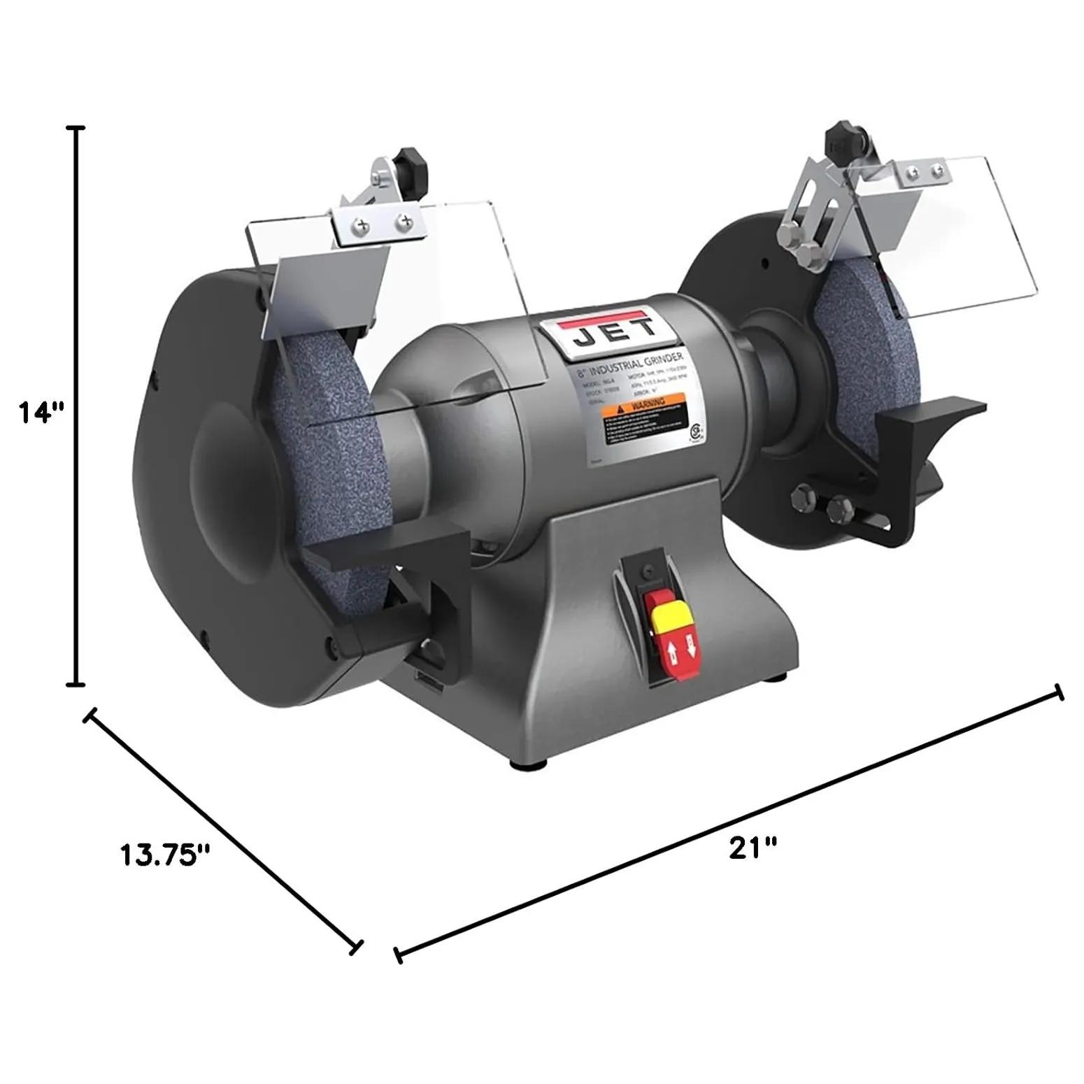 8" Industrial Bench Grinder, 1HP, 115/230V 1PH(IBG-8)