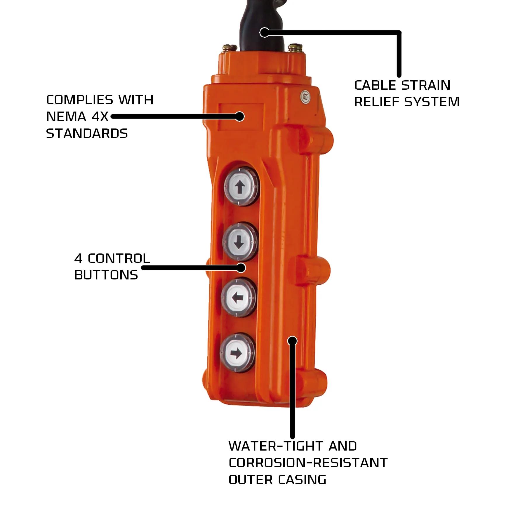 4-Button Control Pendant, 15' Cord (PBC-415CN)