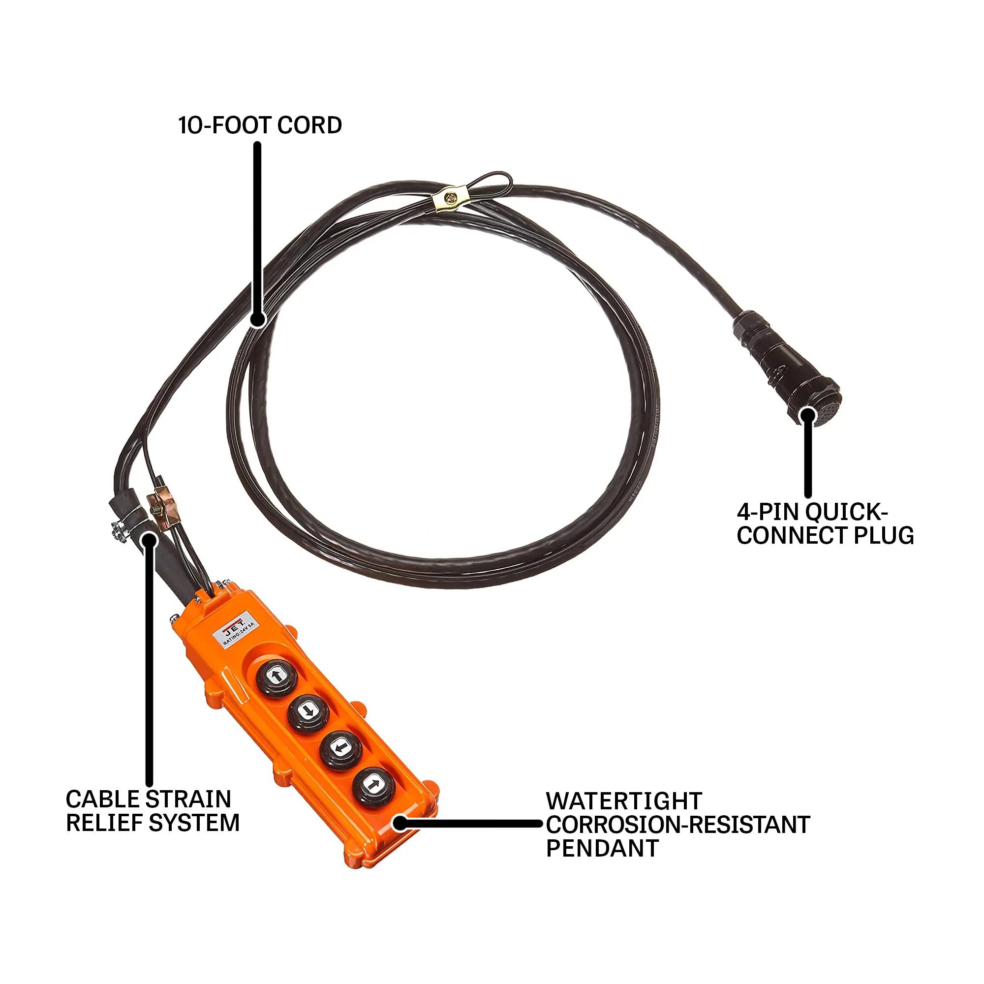 4-Button Control Pendant, 10' Cord (PBC-410CN)