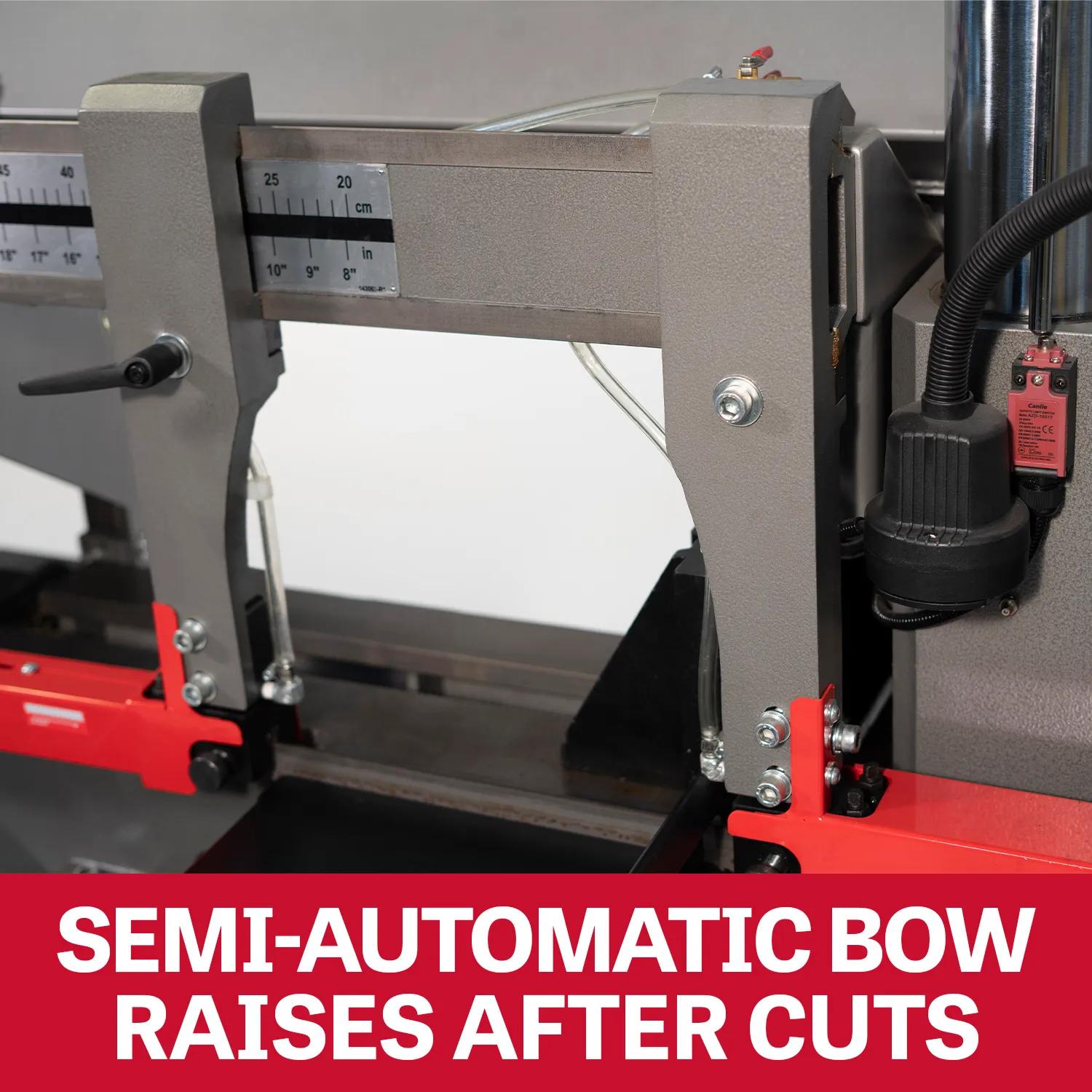 12" x 20" Semi-Automatic Dual Column Bandsaw, 3HP, 230/460V 3PH(HBS-1220DC)