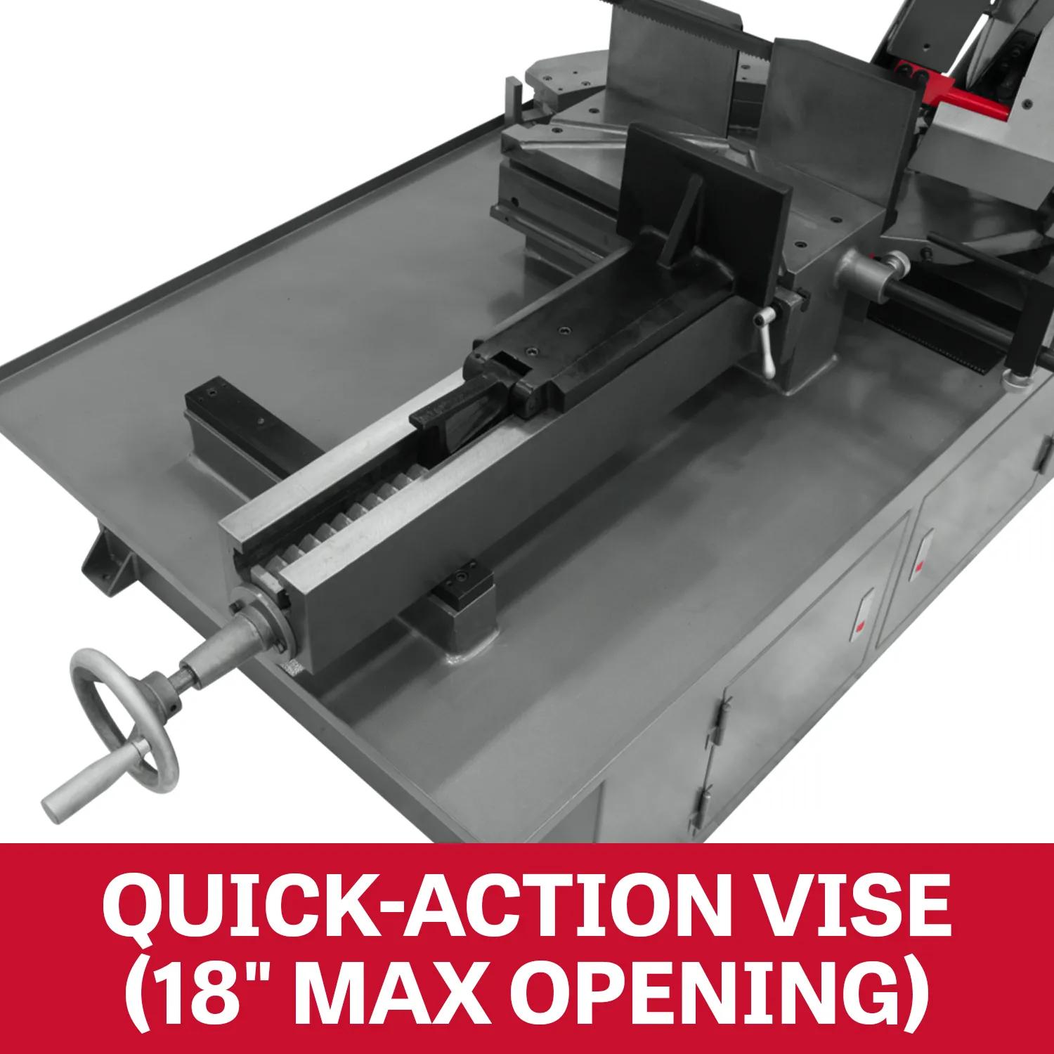 10" x 18" Horizontal Dual Mitering Bandsaw, 2HP, 460V 3PH(MBS-1018-3 10)