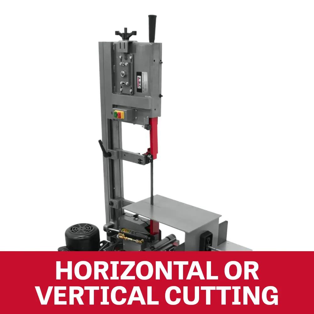 10" DMW Horizontal/Vert. Dual Mitering Portable Band Saw, 1HP, 115V 1PH(HVBS-10-DMW)