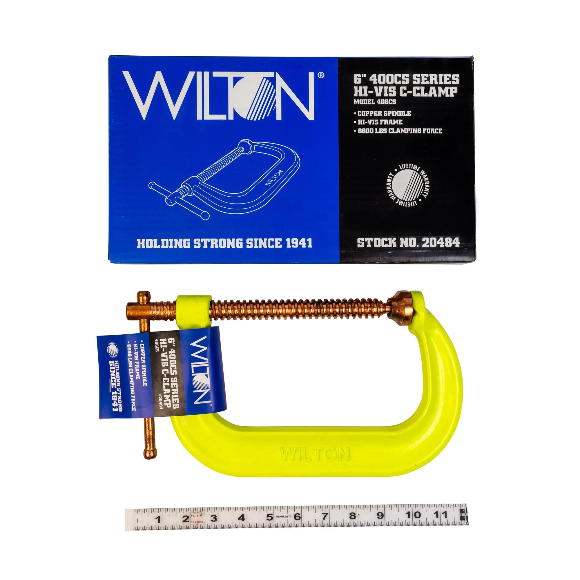 Spark-Duty Drop Forged Hi-Vis C-Clamp 0 - 6-1/16 in. Opening Capacity, 4-1/16 in.  Throat Depth