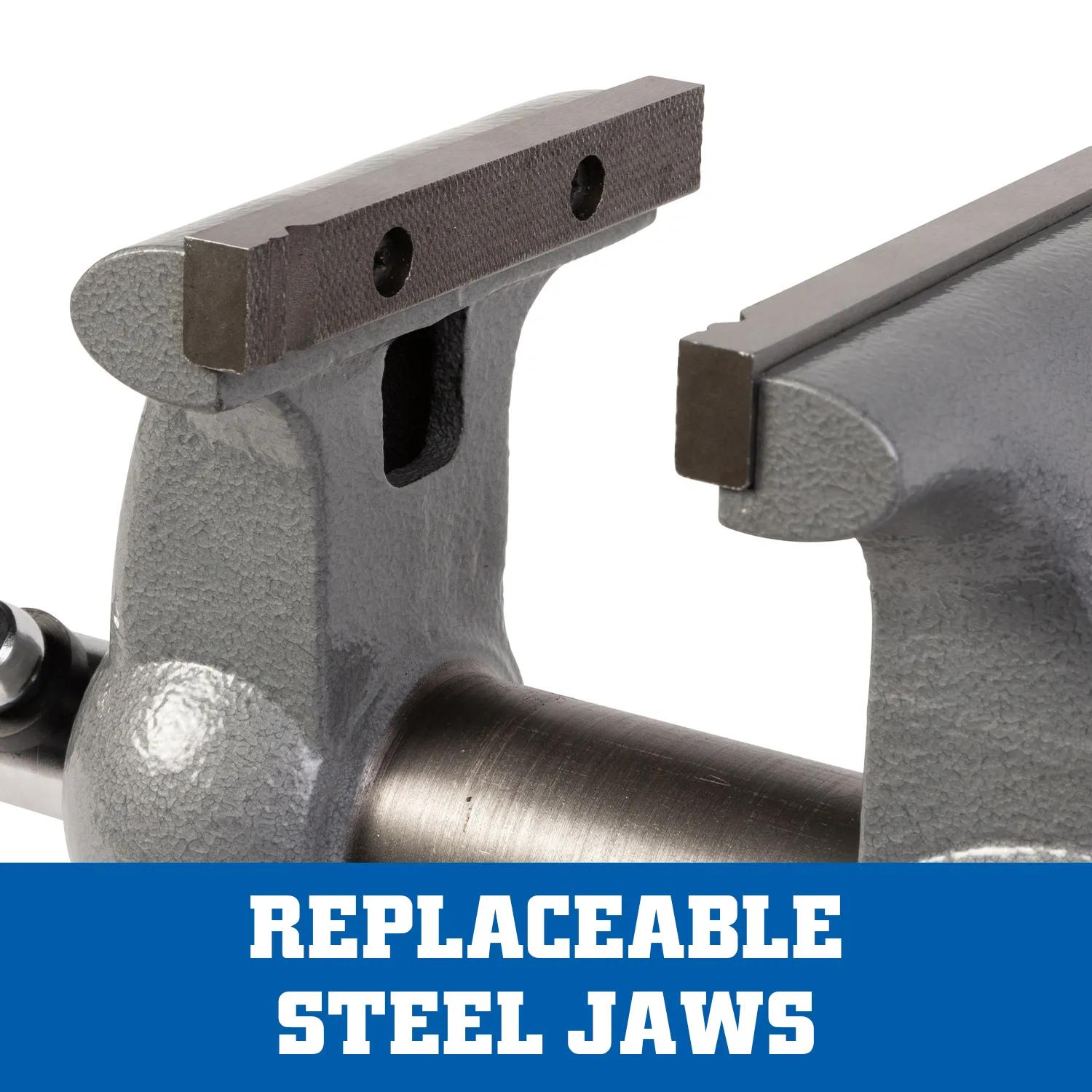 Replaceable steel jaws
