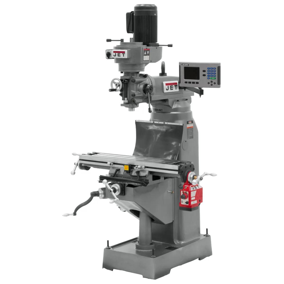 8" x 36" Mill w/ 3-Axis ACU-RITE 203 DRO (K) w/ X-Axis, Y-Axis Powerfeeds, 1.5HP, 230V 3PH(JVM-836-3)