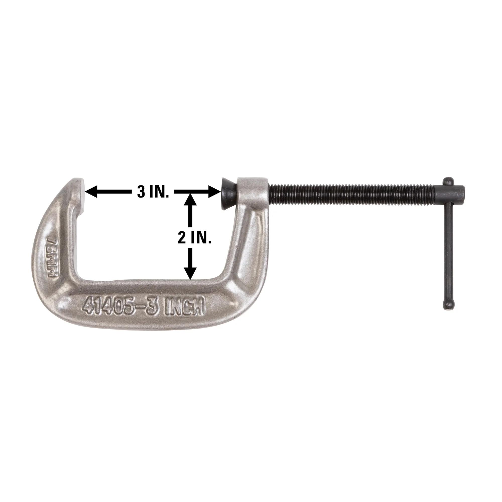 140 Series C-Clamp, 0 in.  - 3 in.  Jaw Opening, 2 in.  Throat Depth