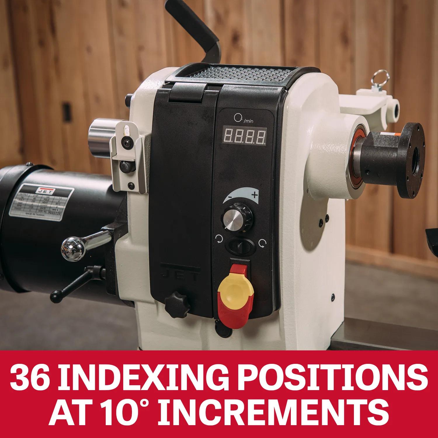 18" x 40". Wood Lathe, 2HP, 230V 1PH(JWL-1840EVS)