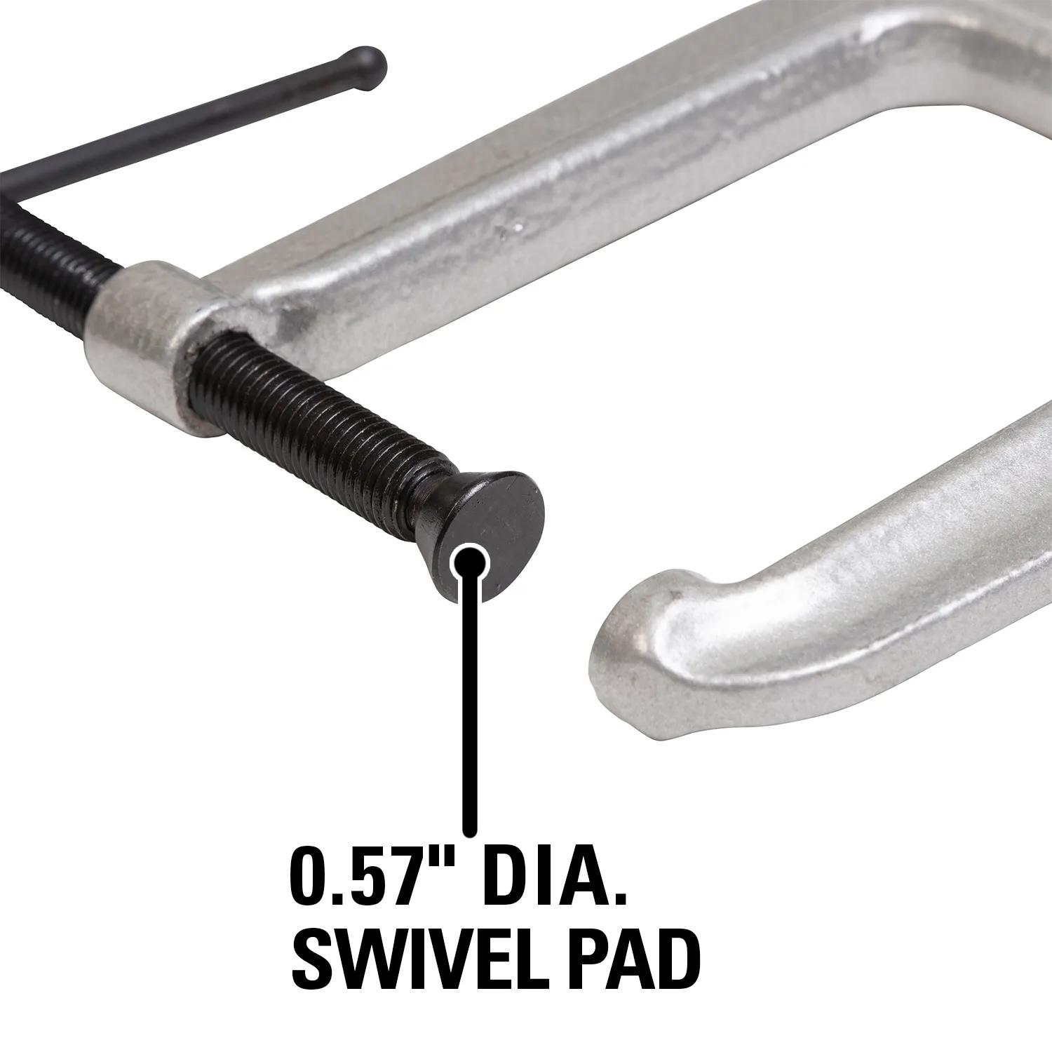 Deep-Reach Carriage C-Clamp, 0 in.  - in.  2-1/2 in.  Jaw Opening, 4 in.  Throat Depth
