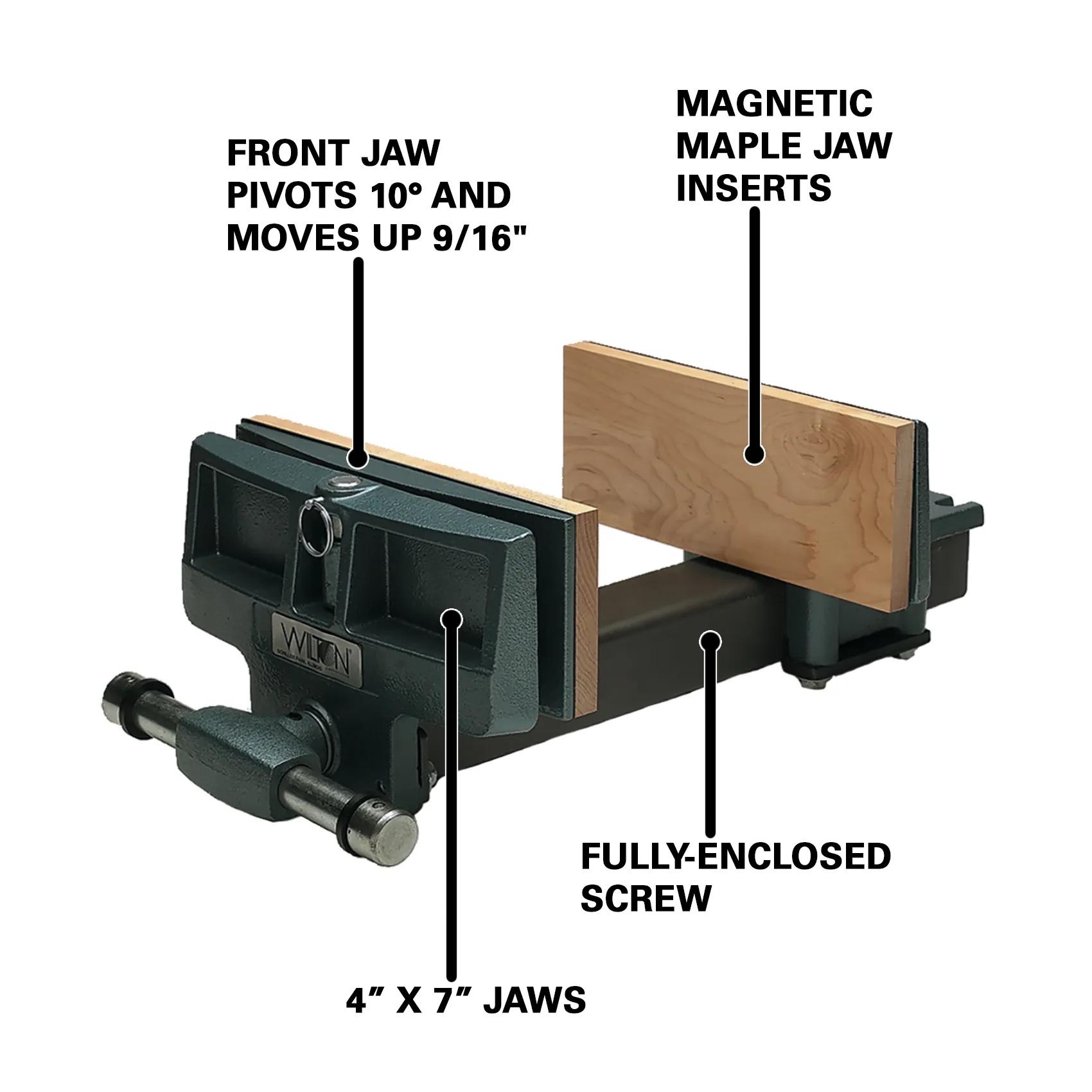4 x 10 in. Rapid Acting Pivot Woodworkers Vise