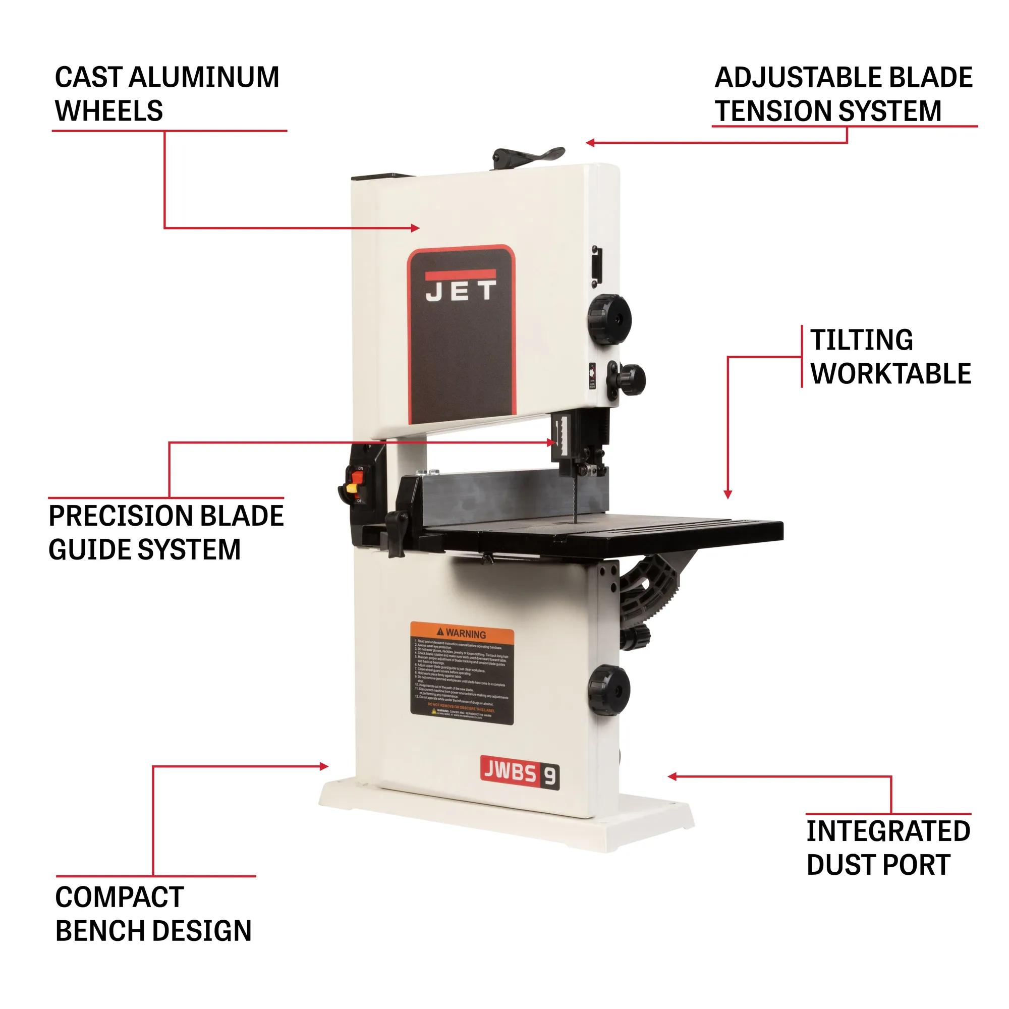 9" Benchtop Bandsaw, 120V 1PH(JWBS-9)