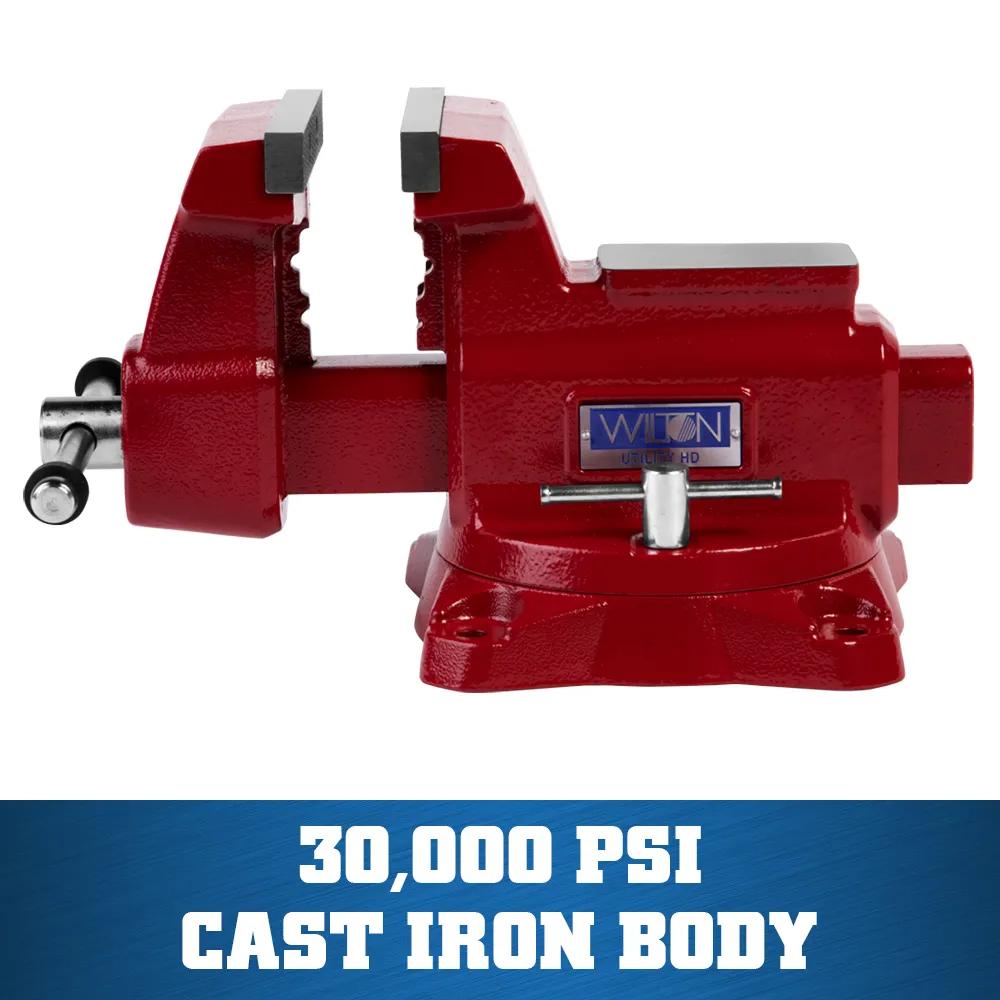 6-1/2 in. Utility HD Bench Vise with 360-Degree Swivel Base