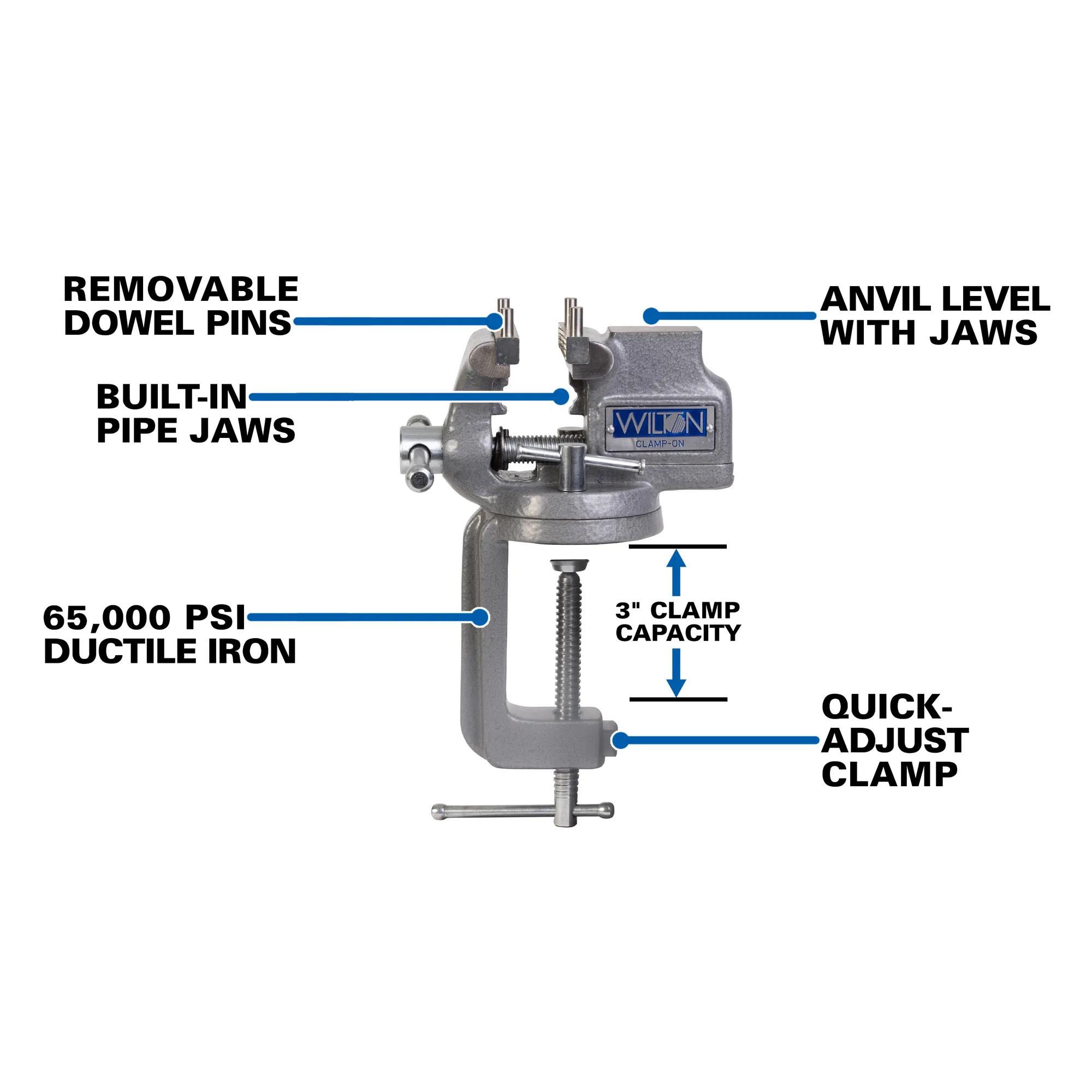 3 in. Clamp-On Apprentice Bench Vise
