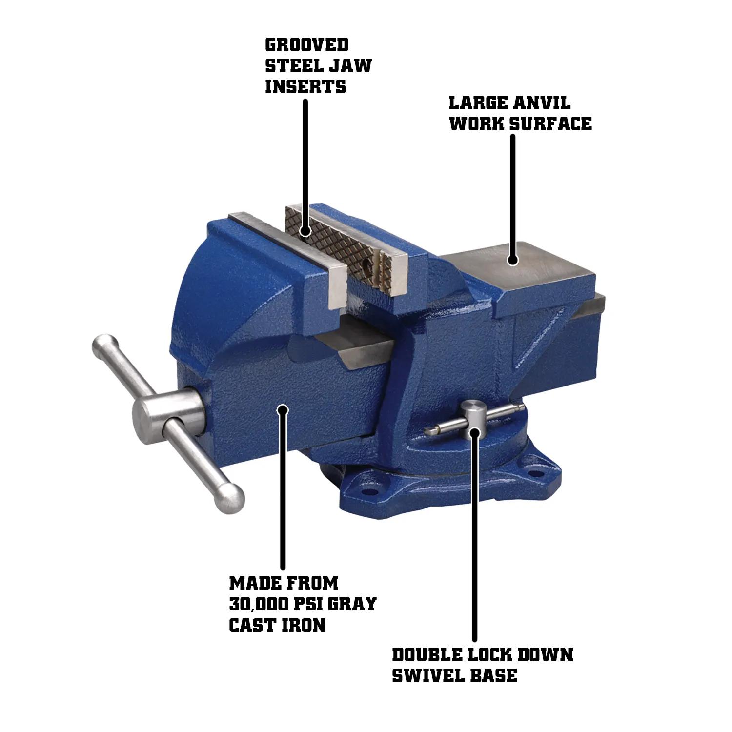 4 in. General Purpose Bench Vise with Swivel Base