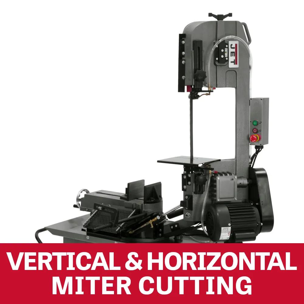 7" x 10-1/2" Horizontal/Vert. Mitering Bandsaw, 1HP, 115/230V 1PH(HVBS-710S)