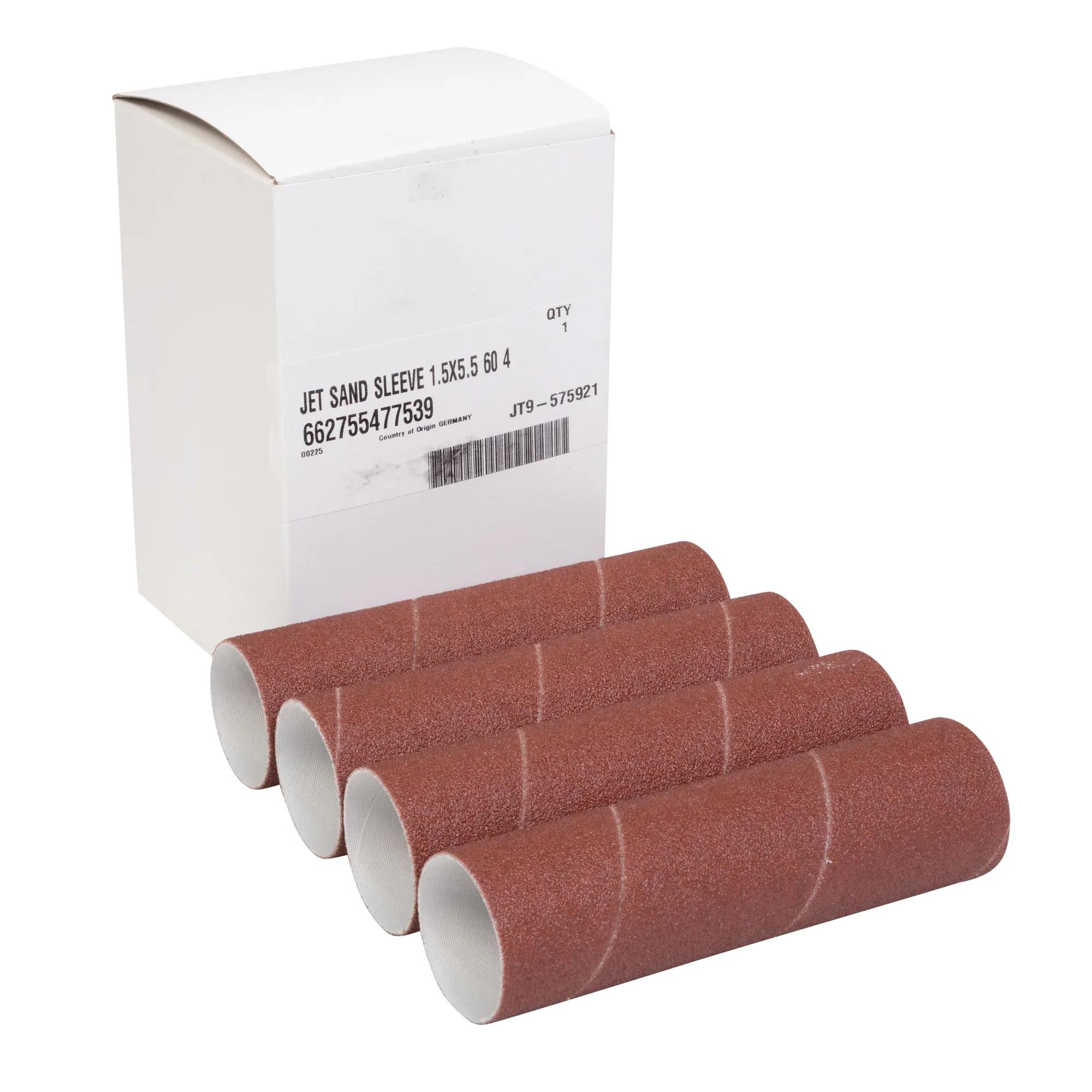 Sanding Sleeves, 1-1/2 x 5-1/2 in, 60 Grit, Pack of 4