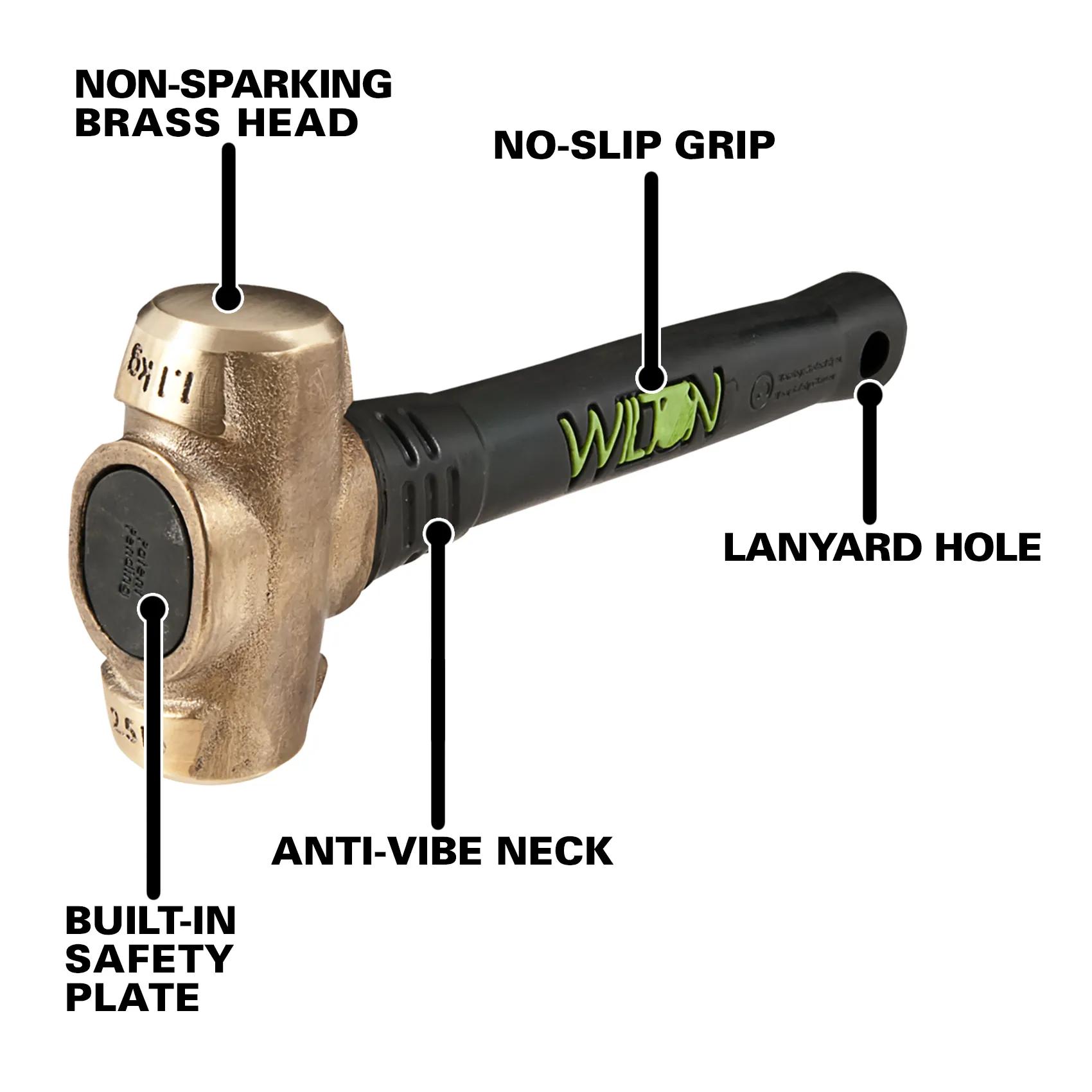 4 Lb Head, 12 in.  B.A.S.H Brass Hammer