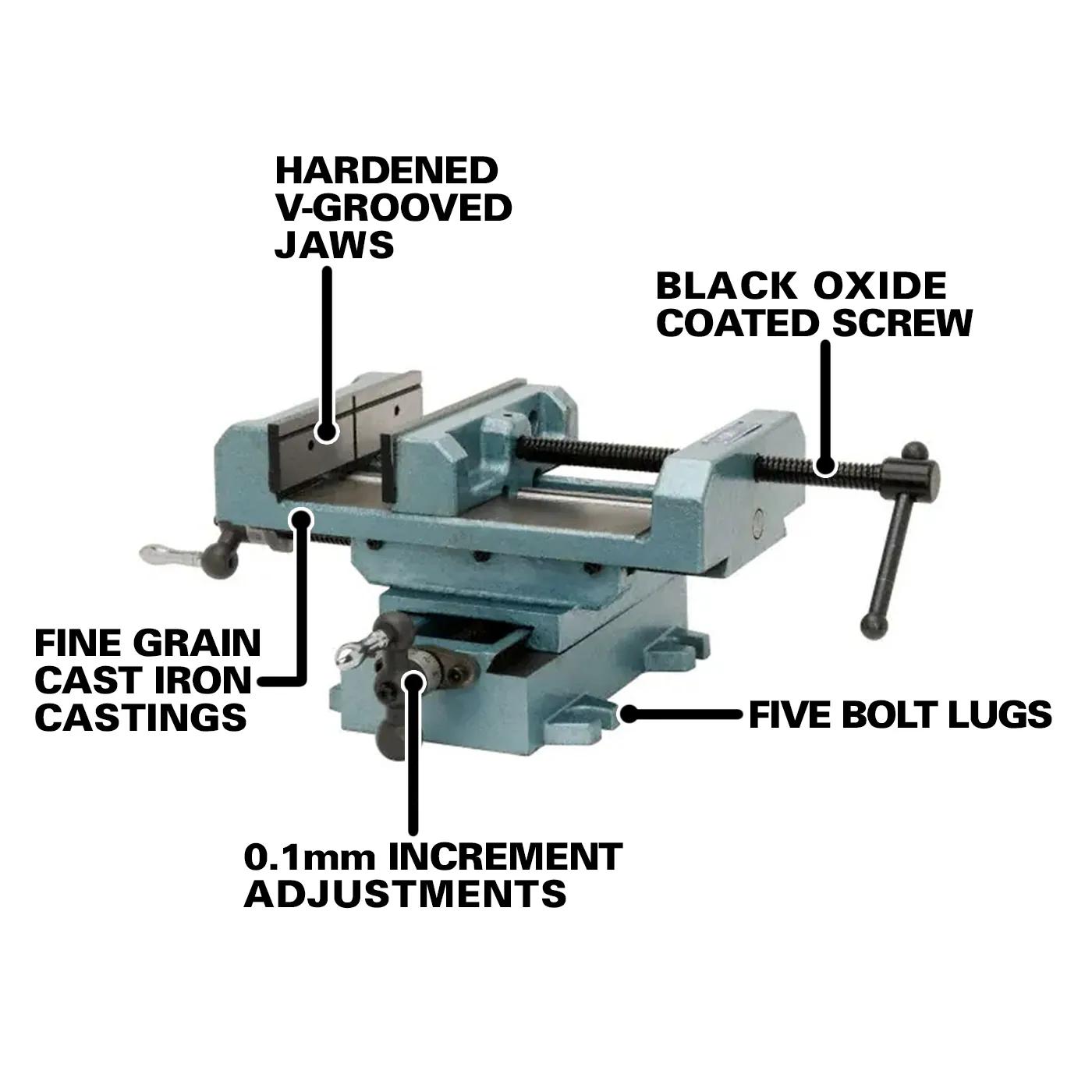 8 in.  Cross Slide Drill Press Vise