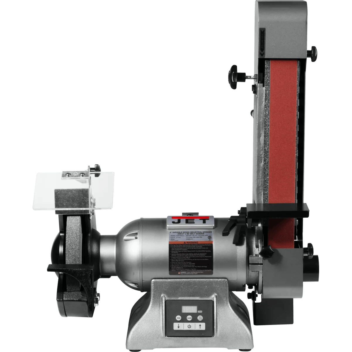 8" Vari. Speed Industrial Grinder & 2 x 48 Belt Sander, 1HP, 115/230V 1PH(IBGB-248VS)