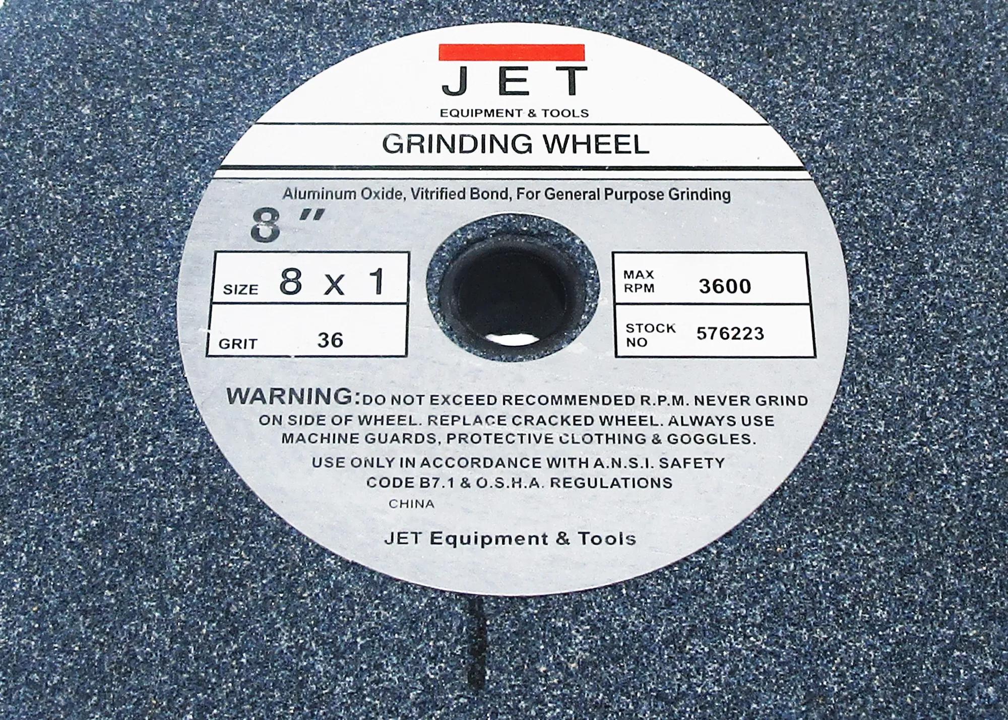 Grinding Wheel, 8 x 1 in A36 for JET grinders