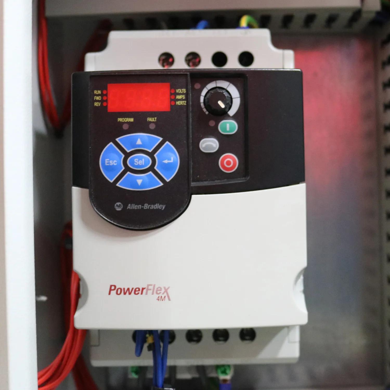 Digital readout with programmable stop controls upward and downward roll position for easy repeatability