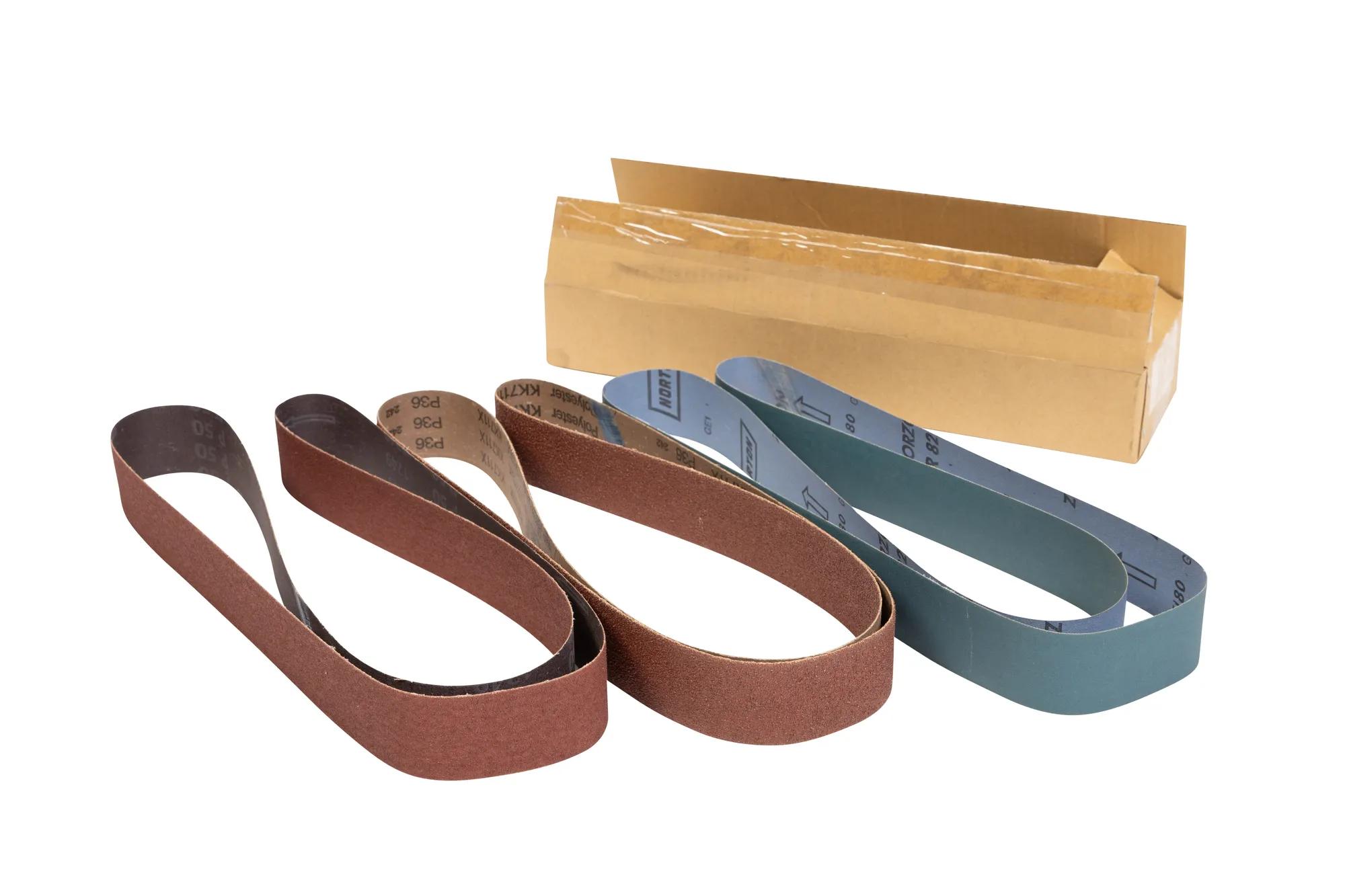Sanding Belts, 2" x 72", 36/50G Aluminum Oxide & 180G Zirconium (3-Pack)