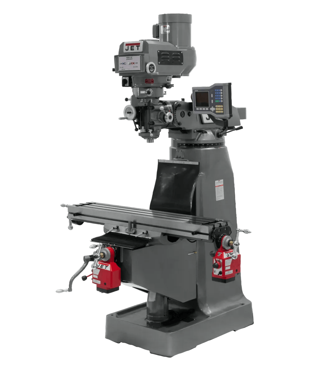9" x 49" Mill w/ ACU-RITE 203 DRO w/ X-Axis, Z-Axis Powerfeeds, 3HP, 230/460V 3PH(JTM-4VS)