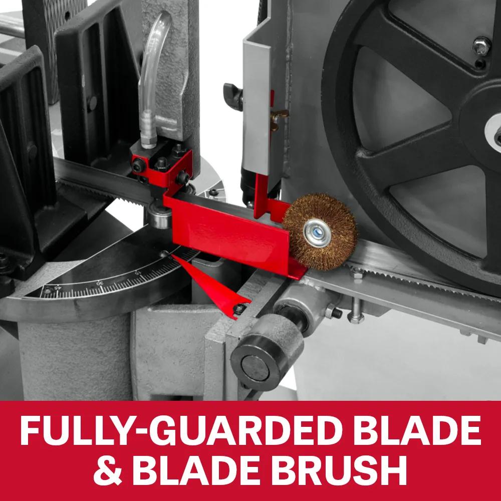 10" Horizontal/Vert. Dual Mitering Portable Band Saw w/ Coolant System, 1HP, 115V 1PH(HVBS-10-DMWC)