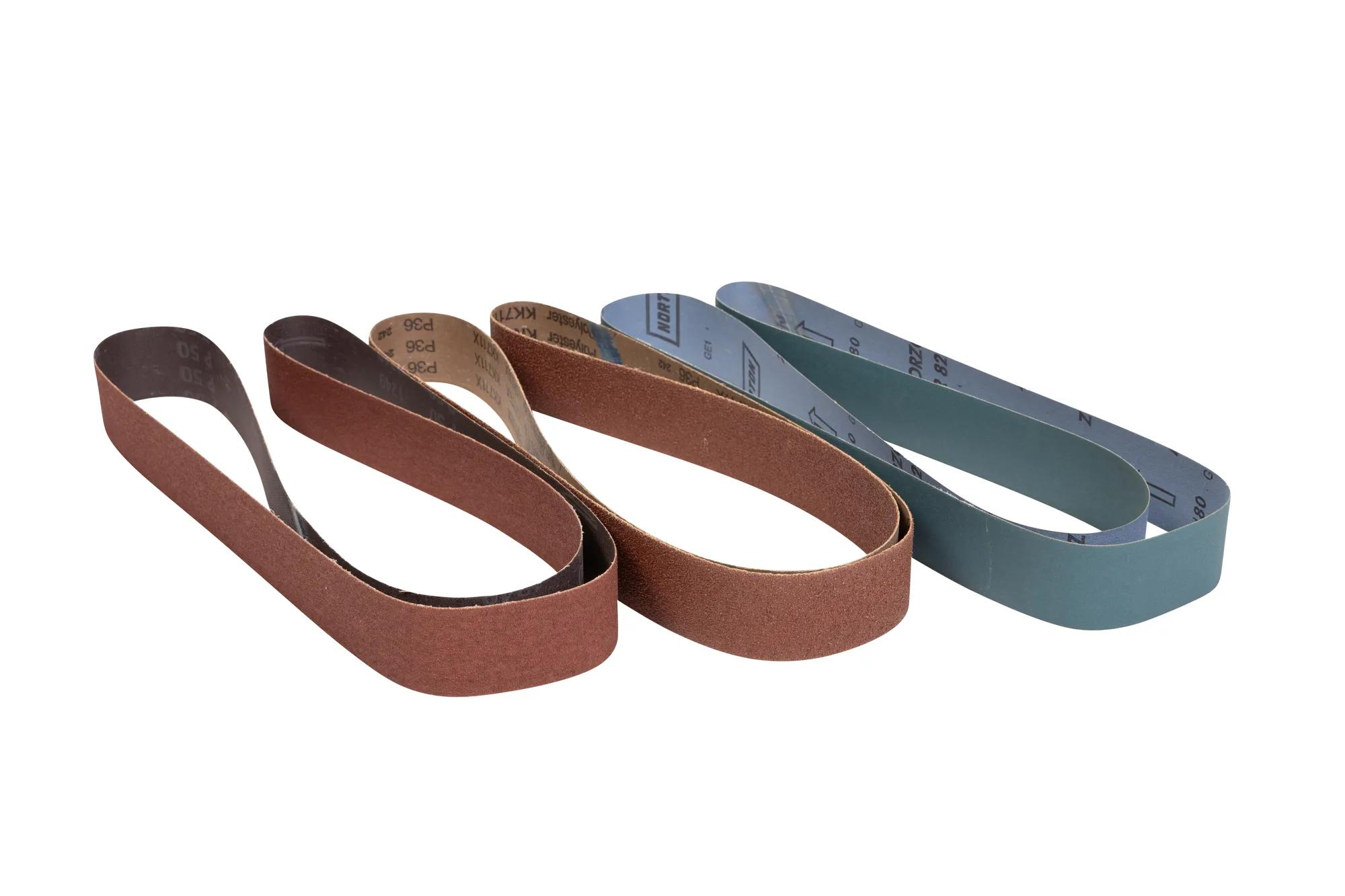 Sanding Belts, 2" x 72", 36/50G Aluminum Oxide & 180G Zirconium (3-Pack)