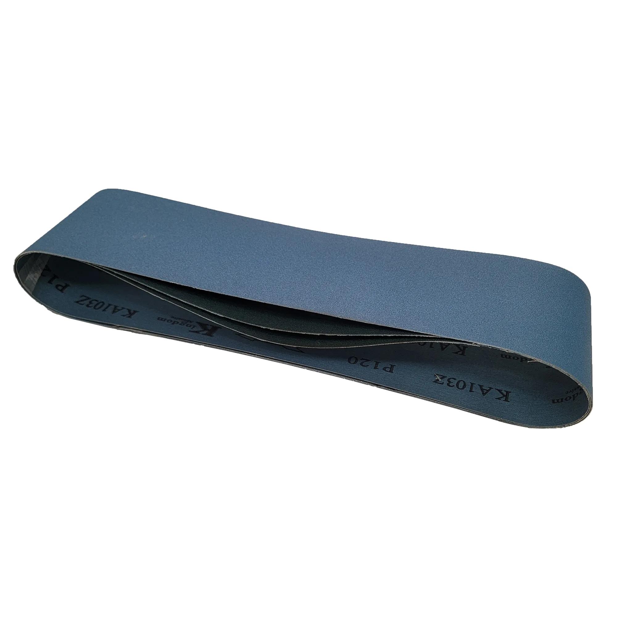 Zirconium Oxide Sanding Belts, 4" x 36", 120 Grit (3-Pack)