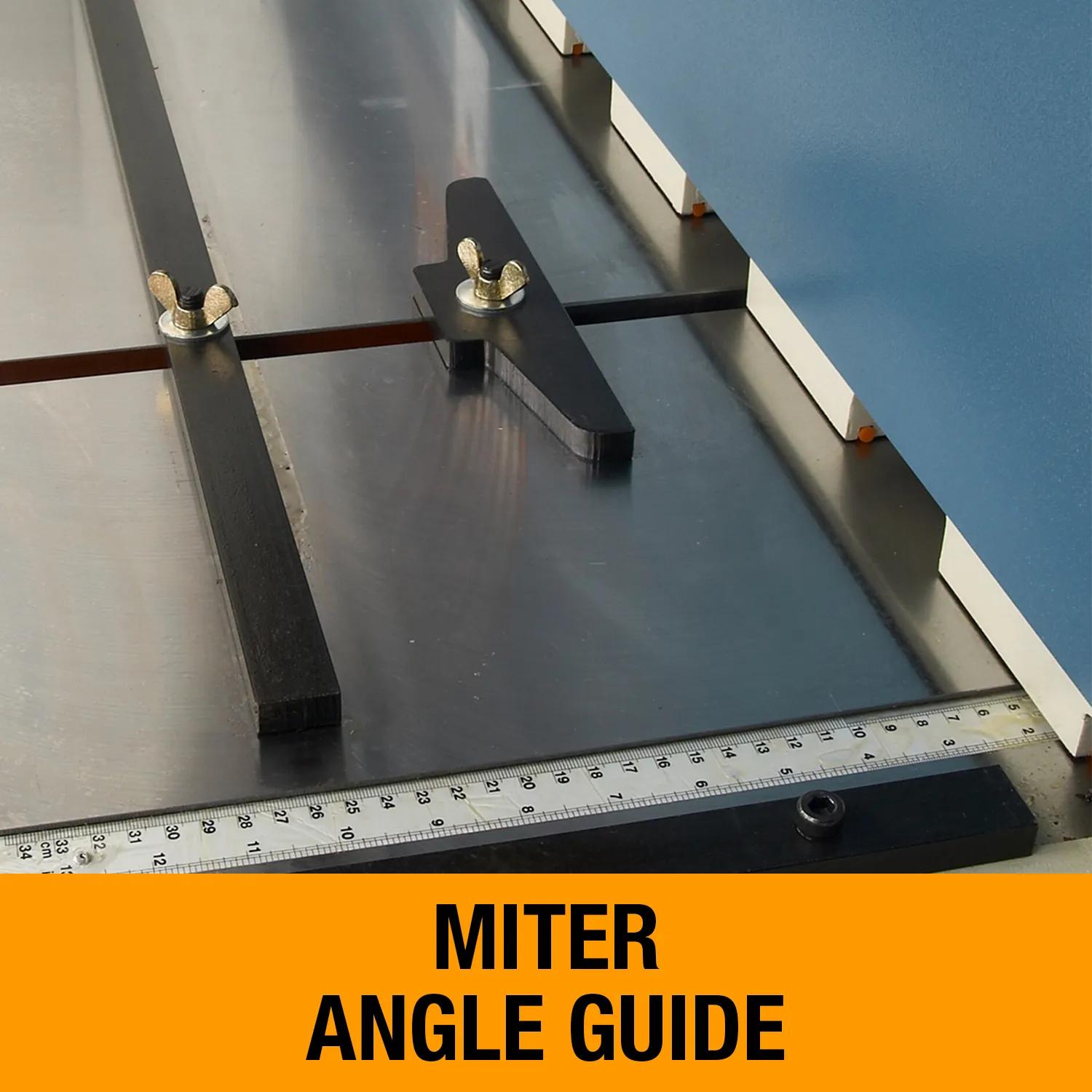  Use the miter angle guide to help with uniformed angle bends