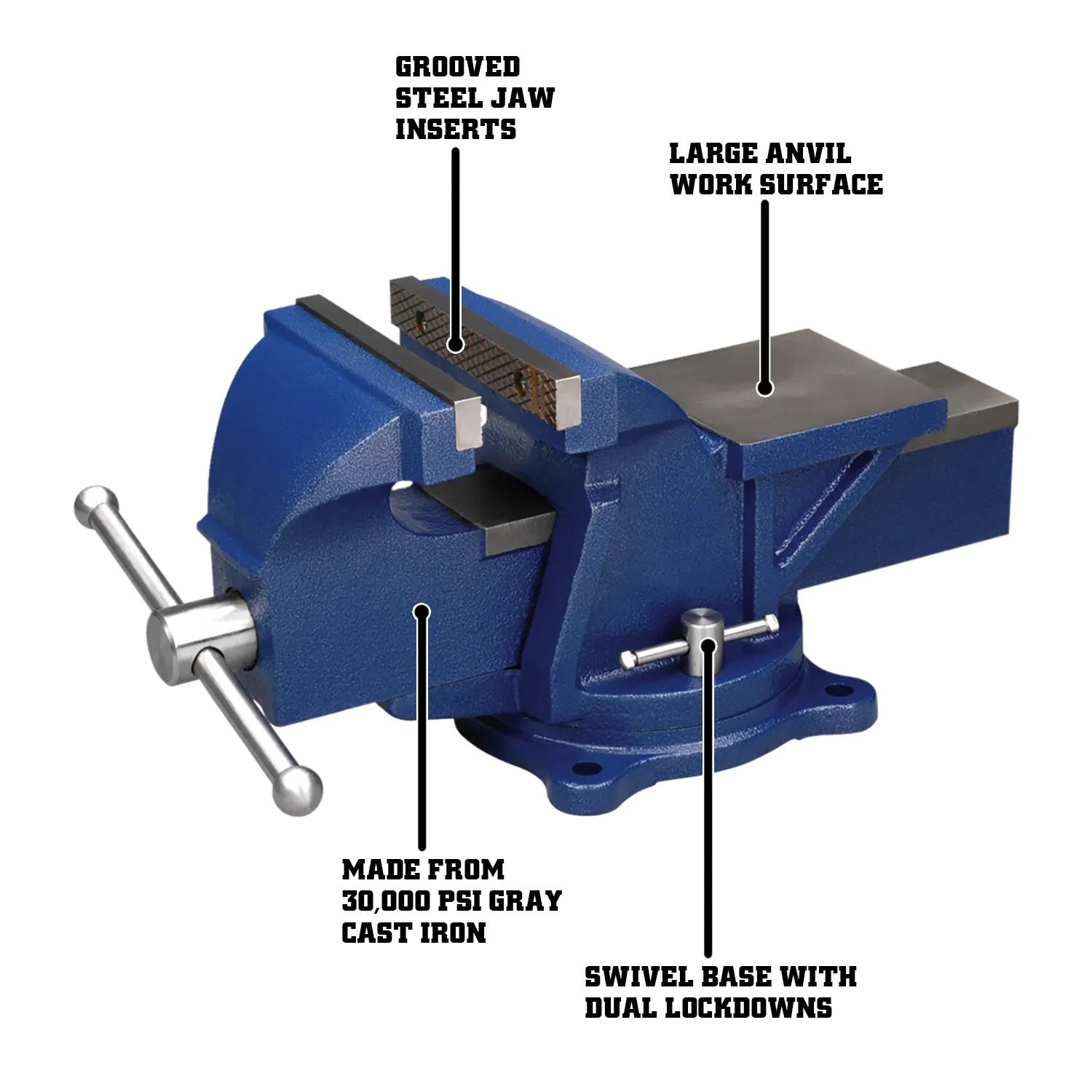 5 in. General Purpose Bench Vise with Swivel Base