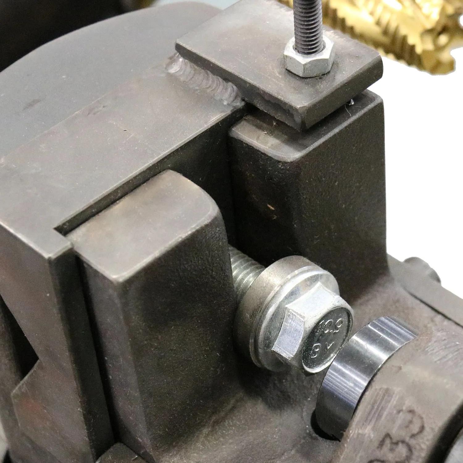 Vise not only holds material, but it can also be moved along the X & Y axes for precise notches