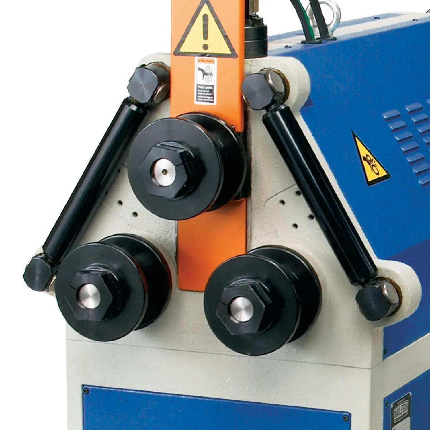 All 3 rolls turn on industrial motor and transmission